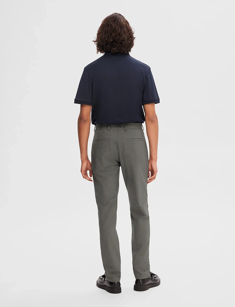 Selected - SLM175-SLIM ROBERT FLEX PANTS NOOS - Ülikonnapüksid - grey melange - 2