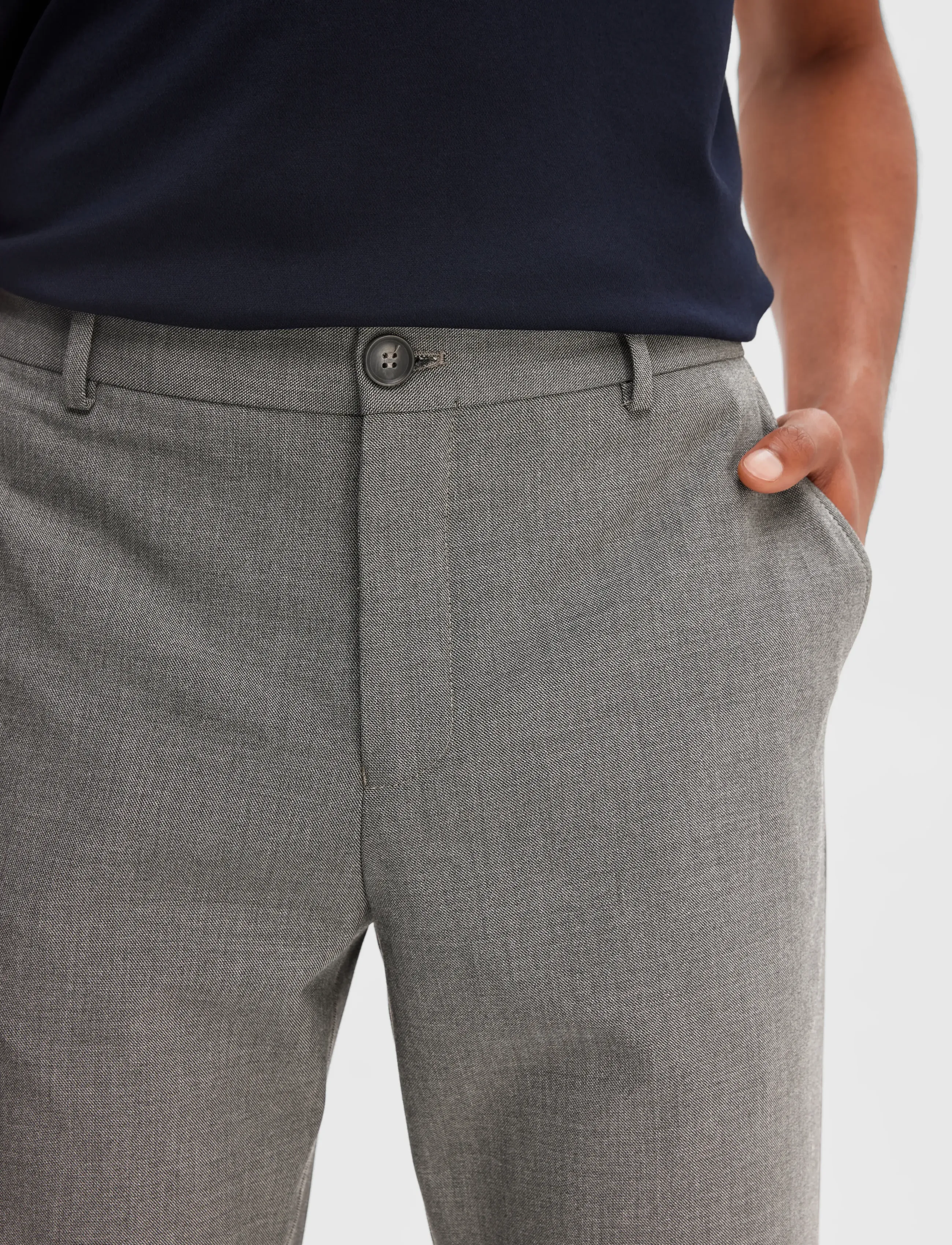 Selected - SLM175-SLIM ROBERT FLEX PANTS NOOS - Ülikonnapüksid - grey melange - 4