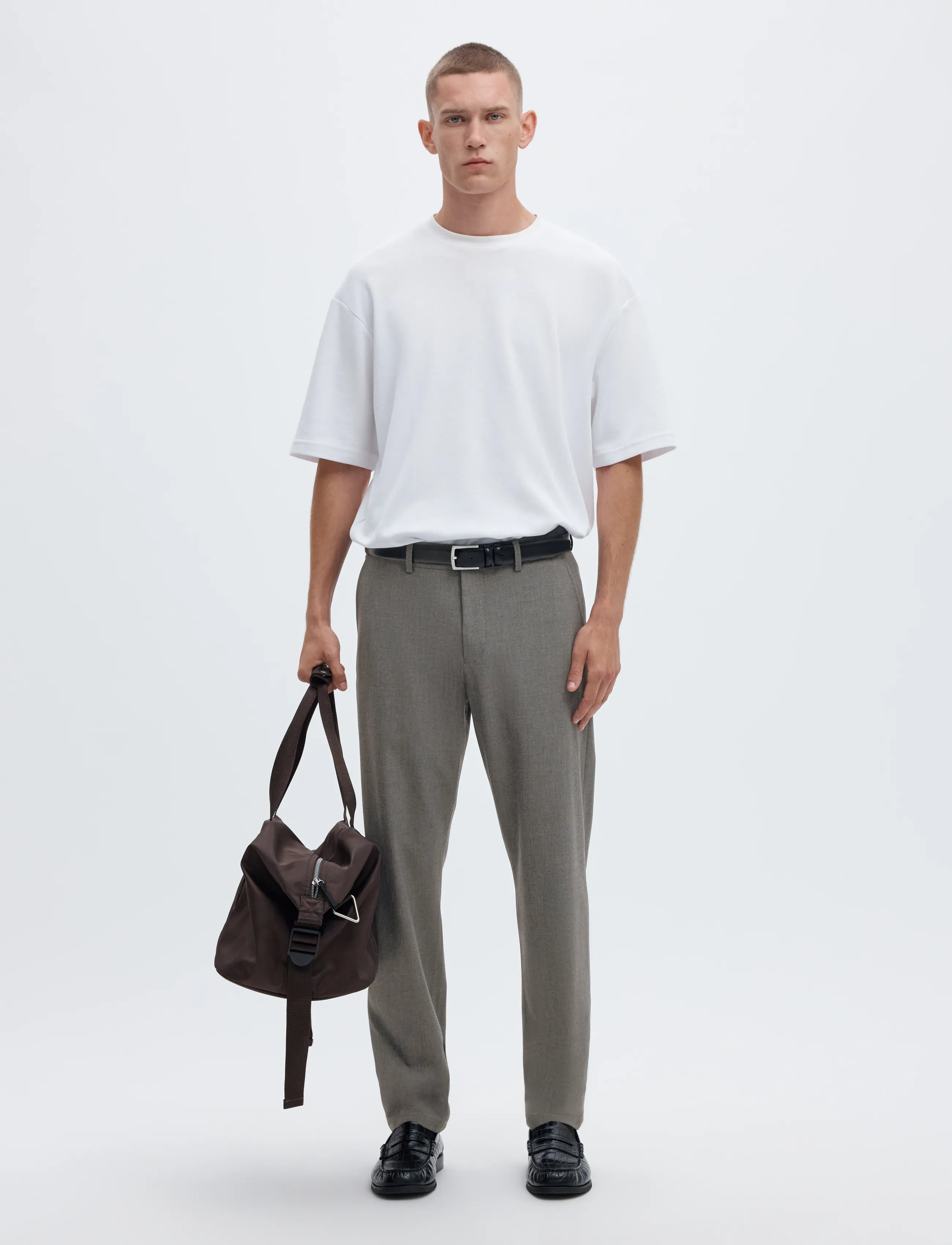Selected - SLM175-SLIM ROBERT FLEX PANTS NOOS - kostymbyxor - grey melange - 5