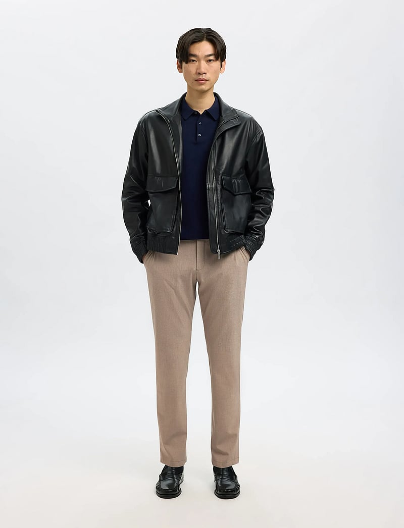 Selected - SLM175-SLIM ROBERT FLEX PANTS NOOS - habitbukser - sand - 4