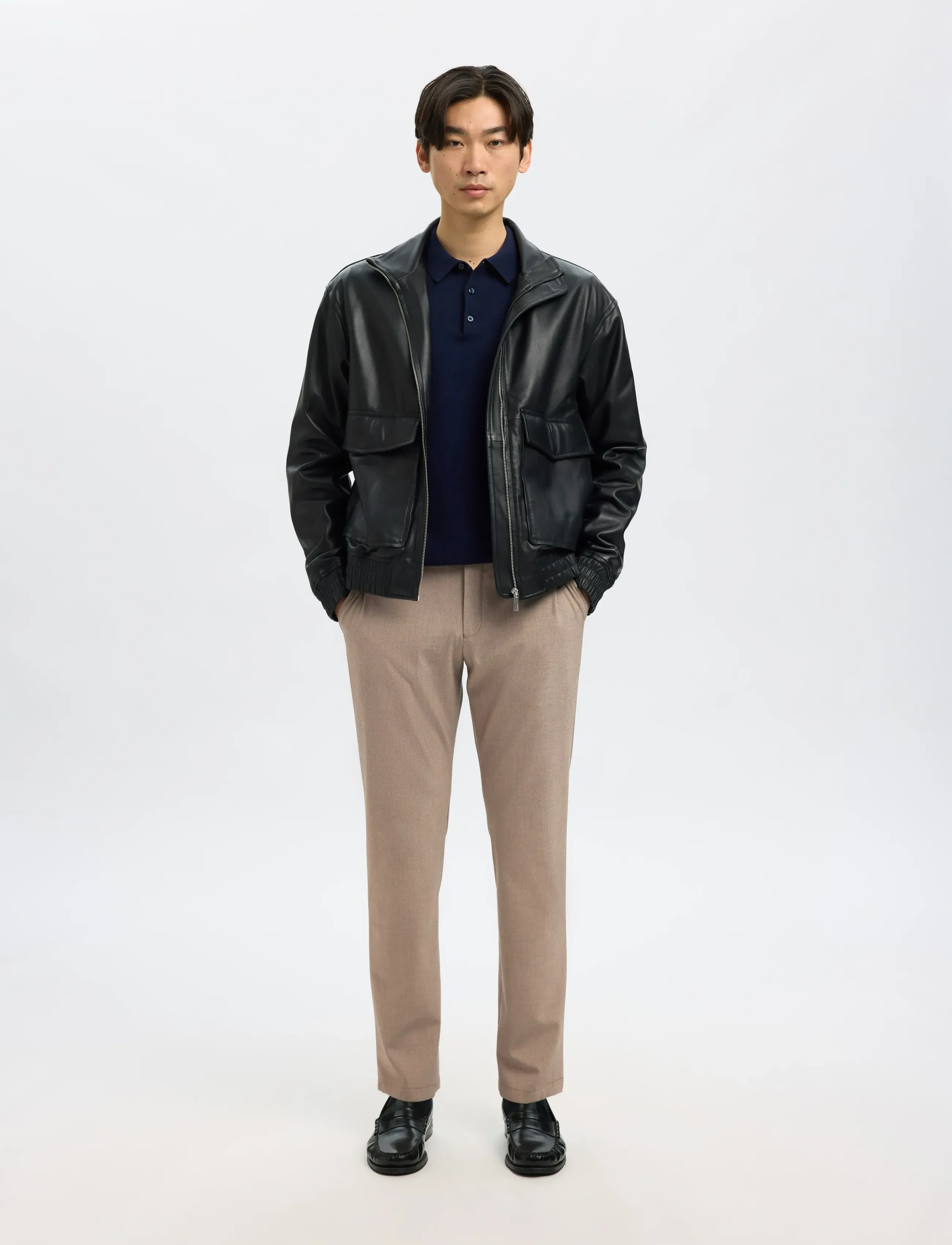 Selected - SLM175-SLIM ROBERT FLEX PANTS NOOS - Ülikonnapüksid - sand - 4