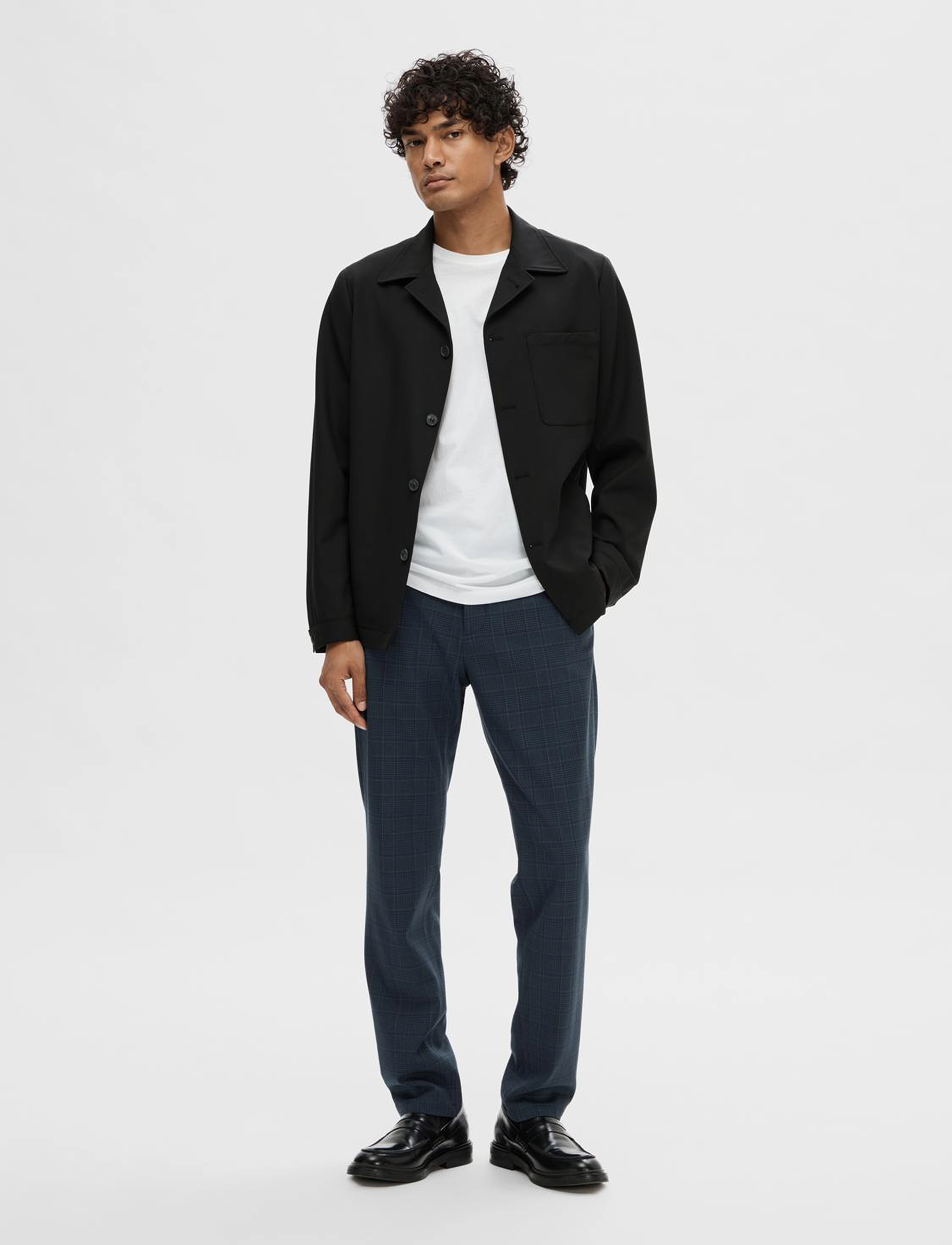 Selected - SLH175-SLIM ROBERT DES FLEX PANTS NOOS - blue depths - 4