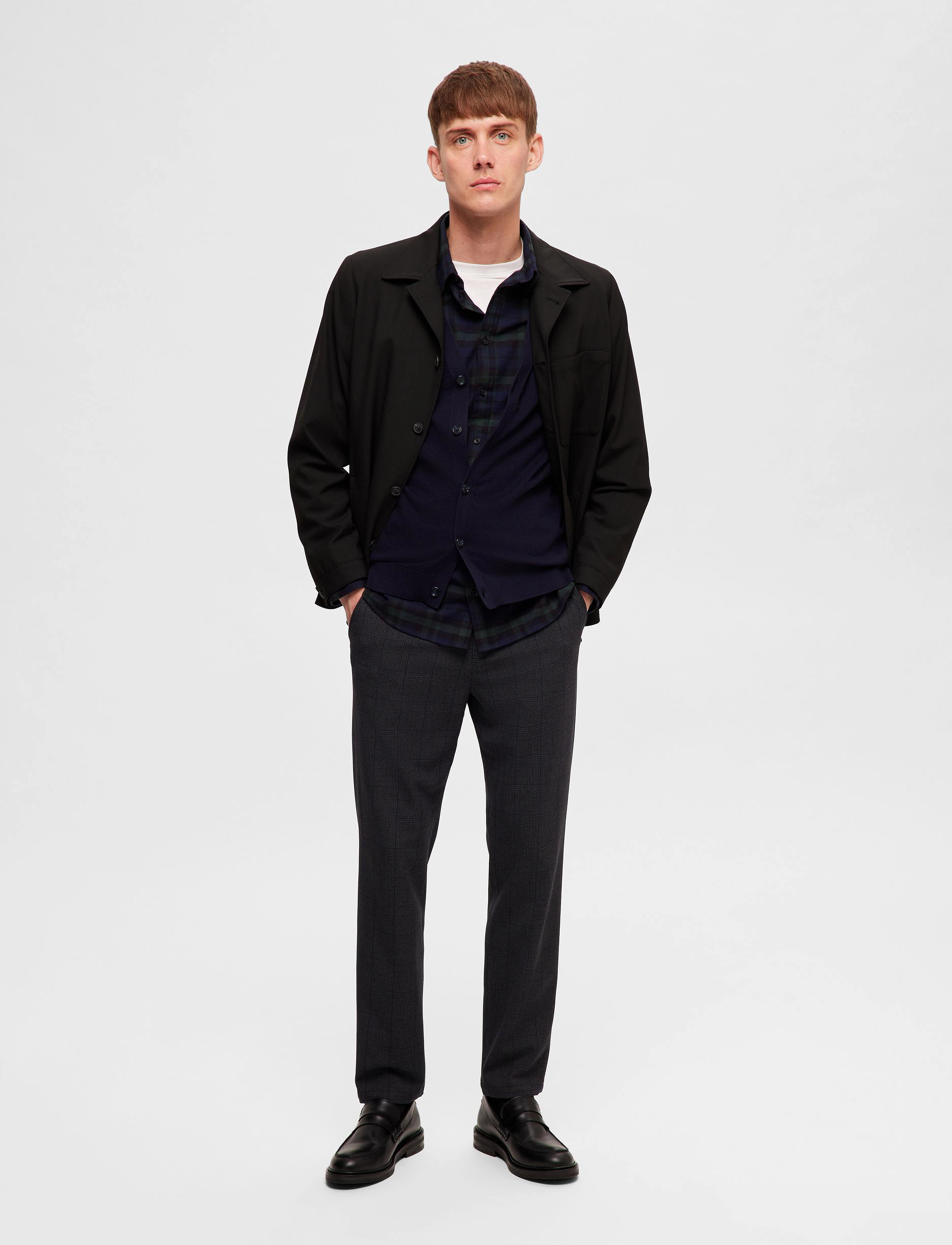 Selected - SLH175-SLIM ROBERT DES FLEX PANTS NOOS - anzugshosen - grey - 4