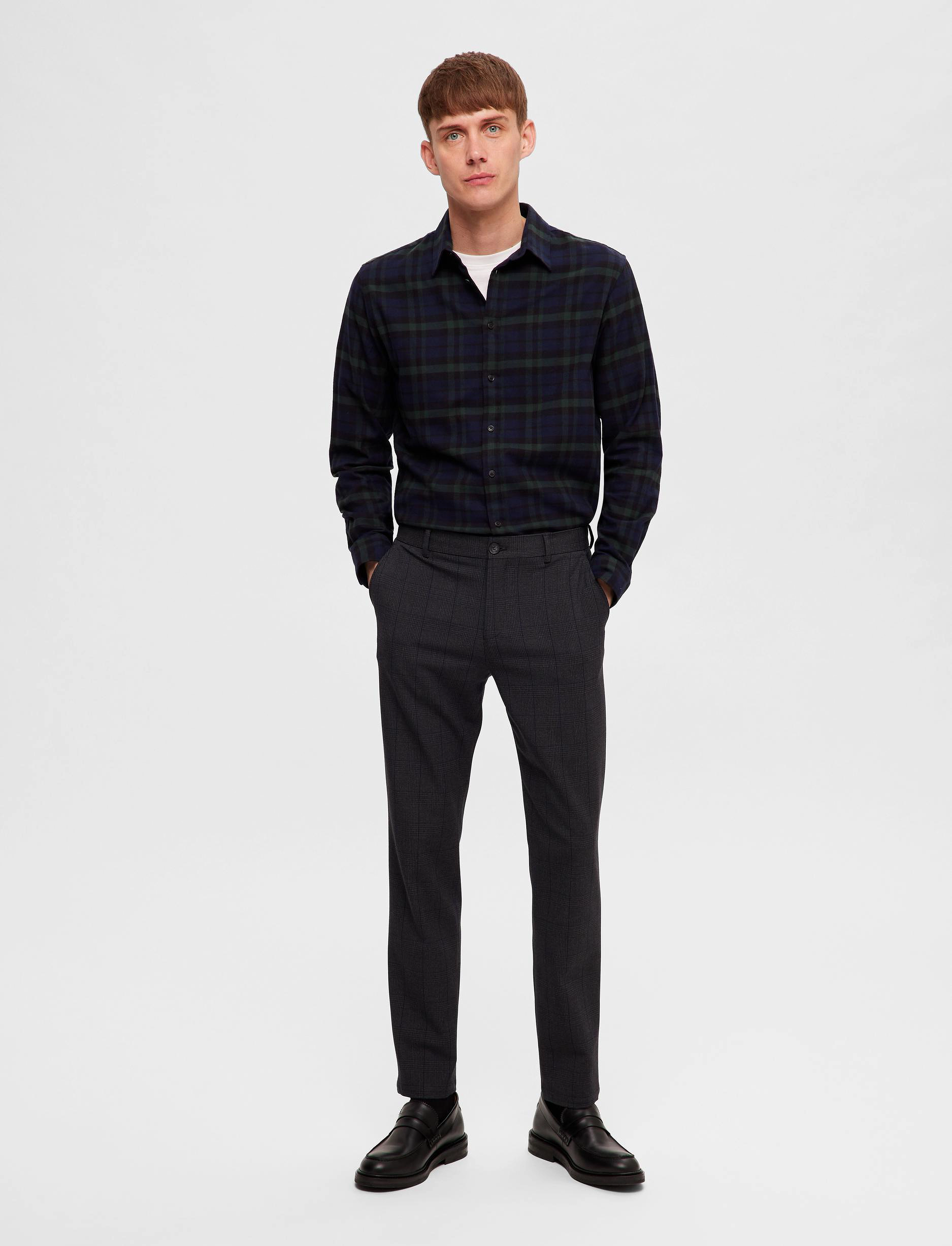 Selected - SLH175-SLIM ROBERT DES FLEX PANTS NOOS - anzugshosen - grey - 5