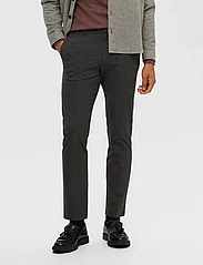 Selected Homme - SLH175-SLIM ROBERT DES FLEX PANTS NOOS - formal trousers - grey melange - 2