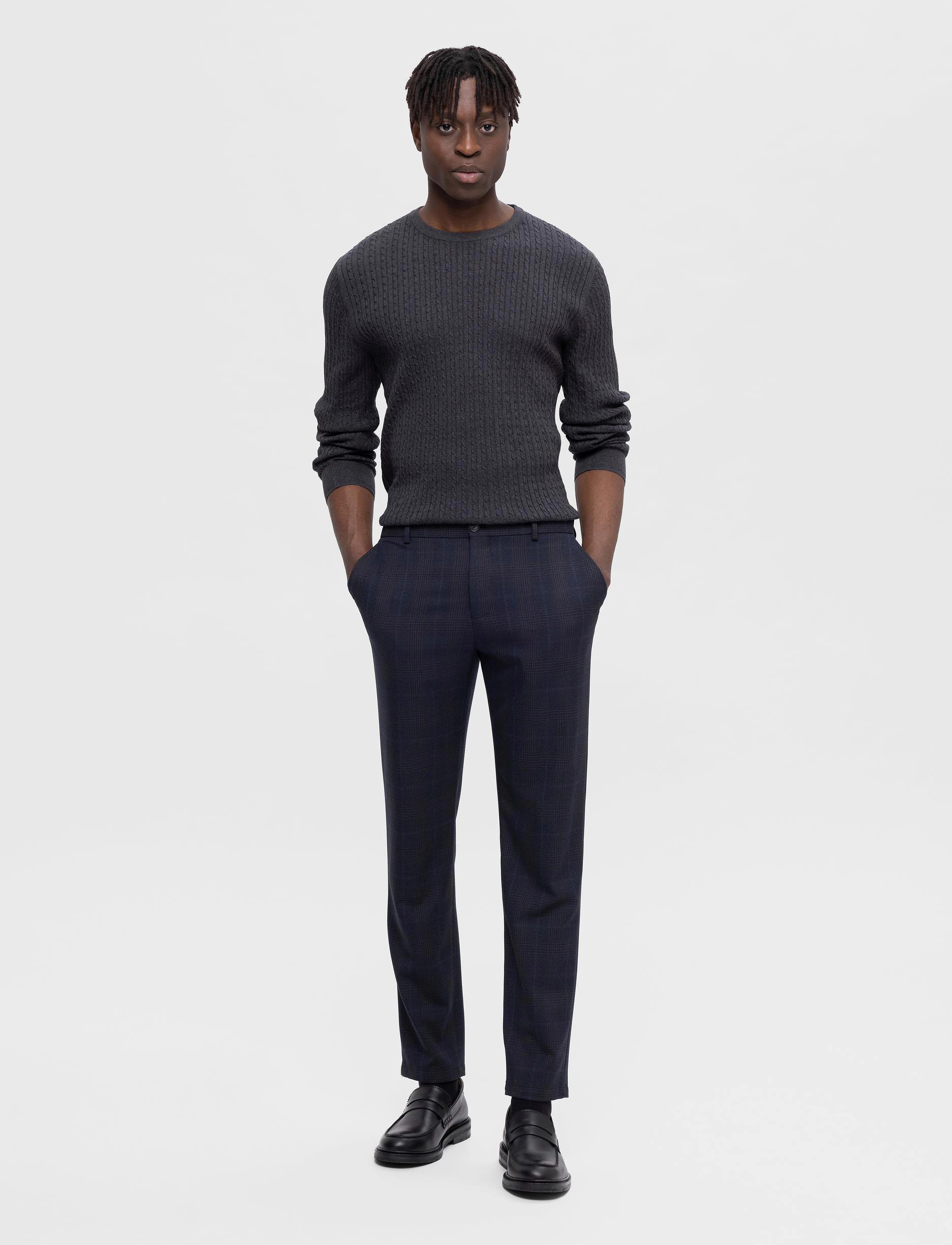 Selected - SLH175-SLIM ROBERT DES FLEX PANTS NOOS - Ülikonnapüksid - navy blazer - 5