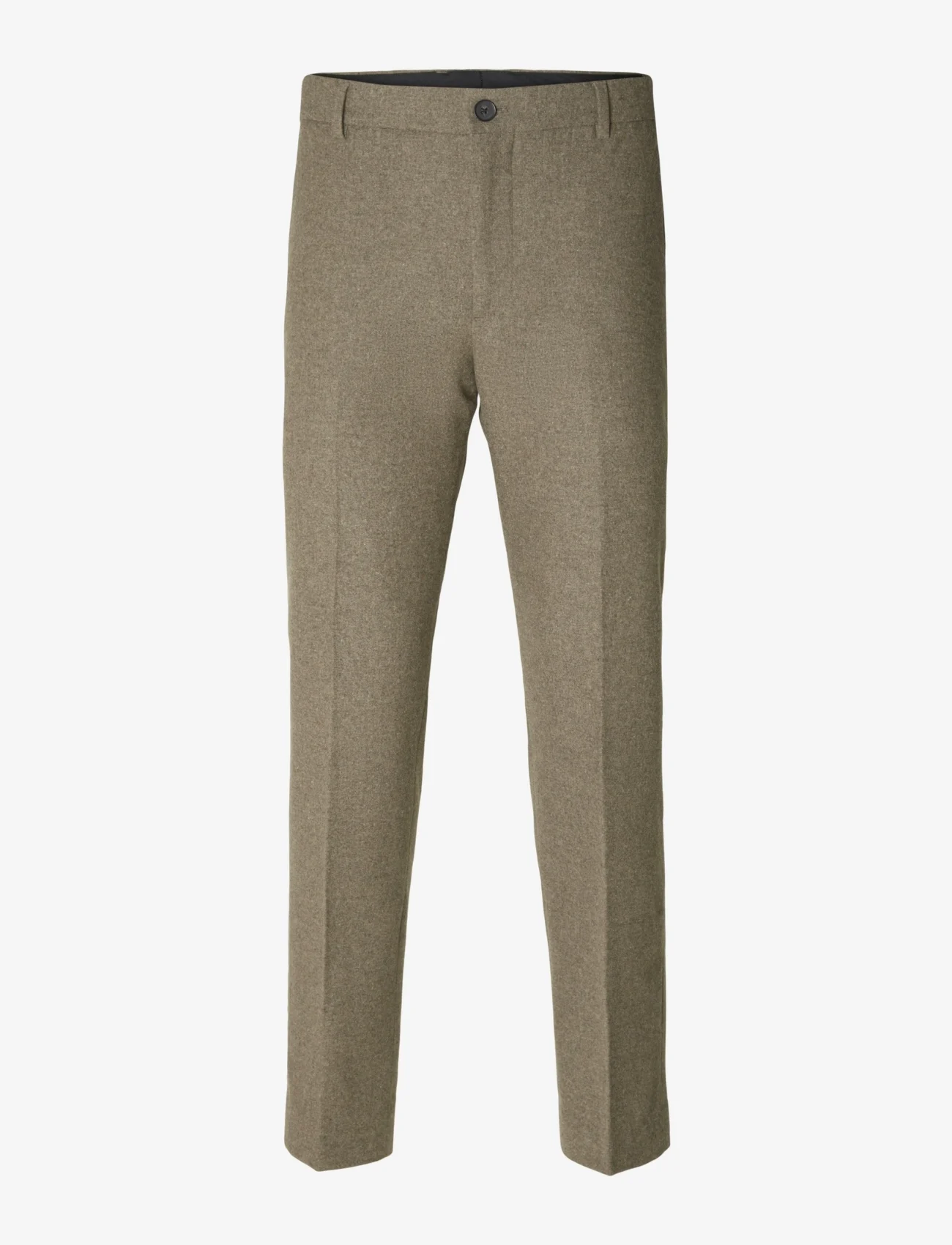 Selected Homme - SLHSLIM-MARK WOOL TRS B NOOS - formal trousers - light brown melange - 0