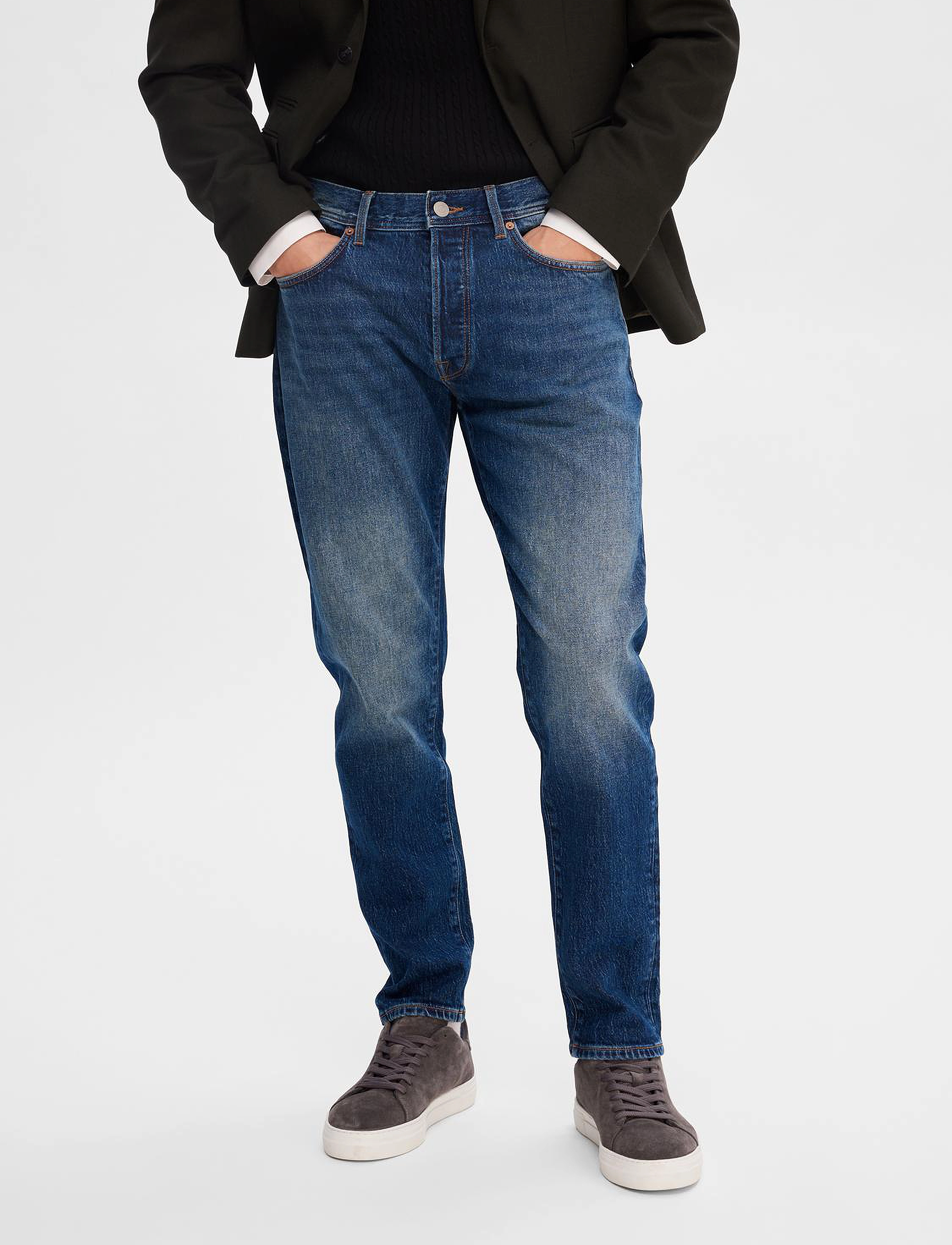 Selected SLH172-SLIMTAPE TOBY 3302 M.B JNS W NOOS - Kollektionen - BLUE DENIM / blue