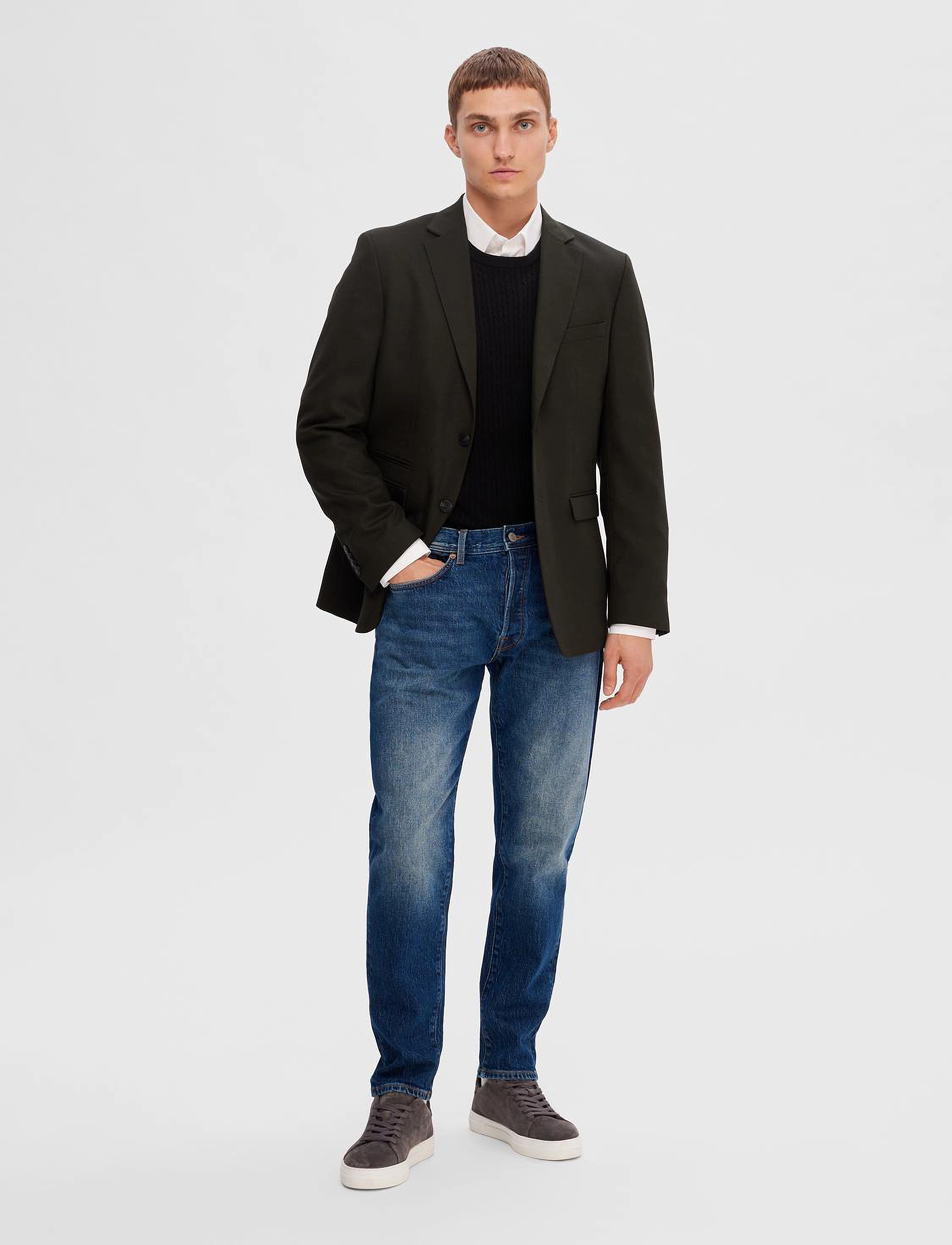 Selected - SLH172-SLIMTAPE TOBY 3302 M.B JNS NOOS - slim-fit jeans - blue denim - 4