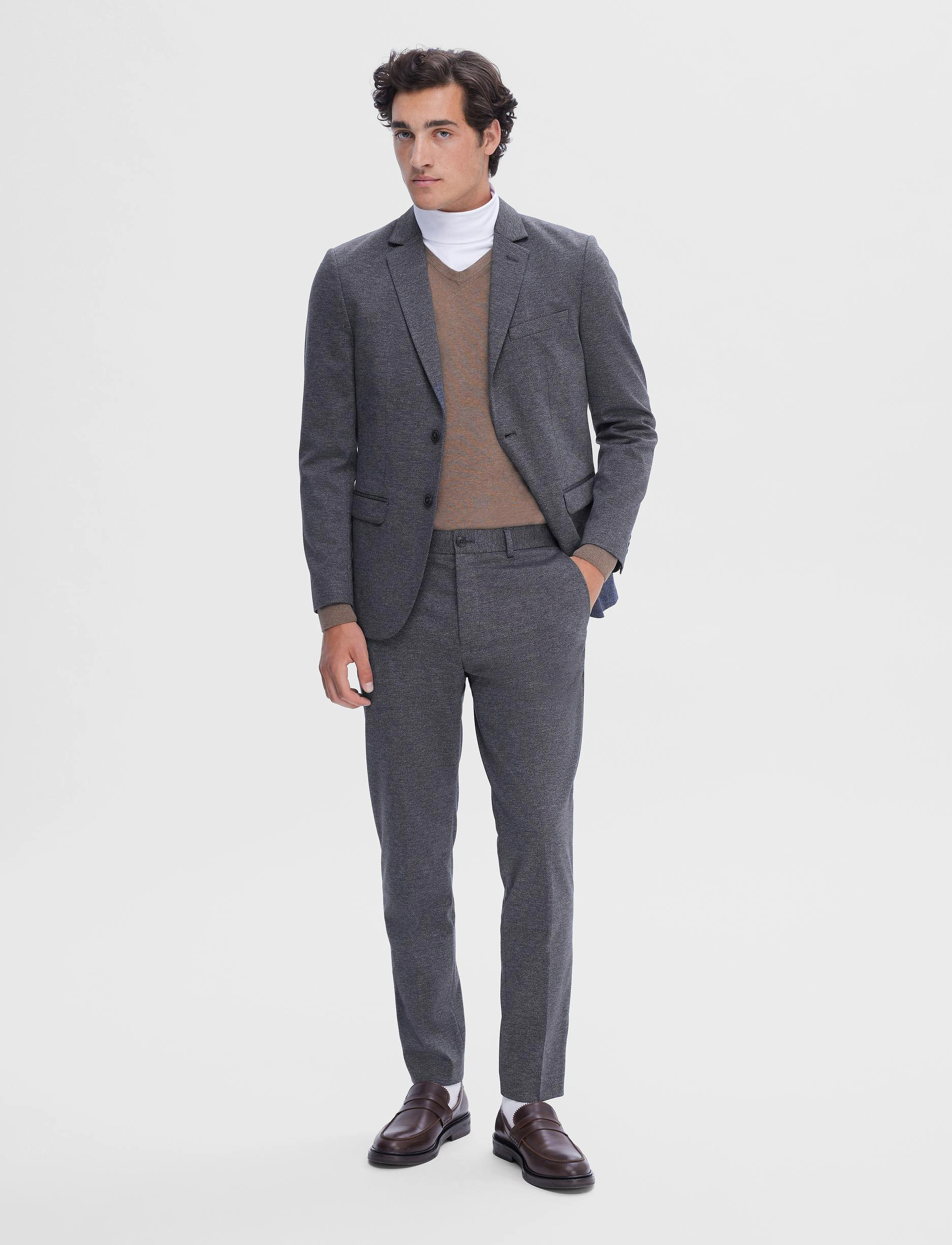 Selected Homme - SLHSLIM-AITORJERSEY BLUE BLZ FLEX B NOOS - dark sapphire - 3