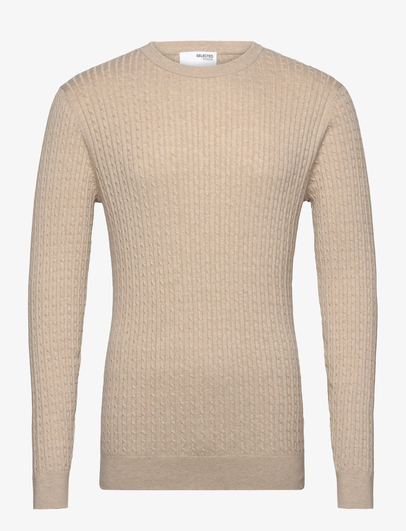 Selected Homme - SLHBERG CABLE CREW NECK NOOS - rundhalsad - kelp - 0