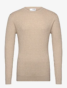 SLHBERG CABLE CREW NECK NOOS, Selected Homme