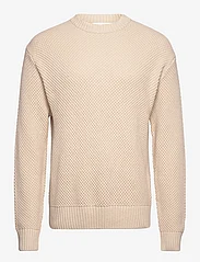 Selected Homme - SLHBERT RELAXED LS KNIT STU CREW NECK W - rundhals - oatmeal - 0