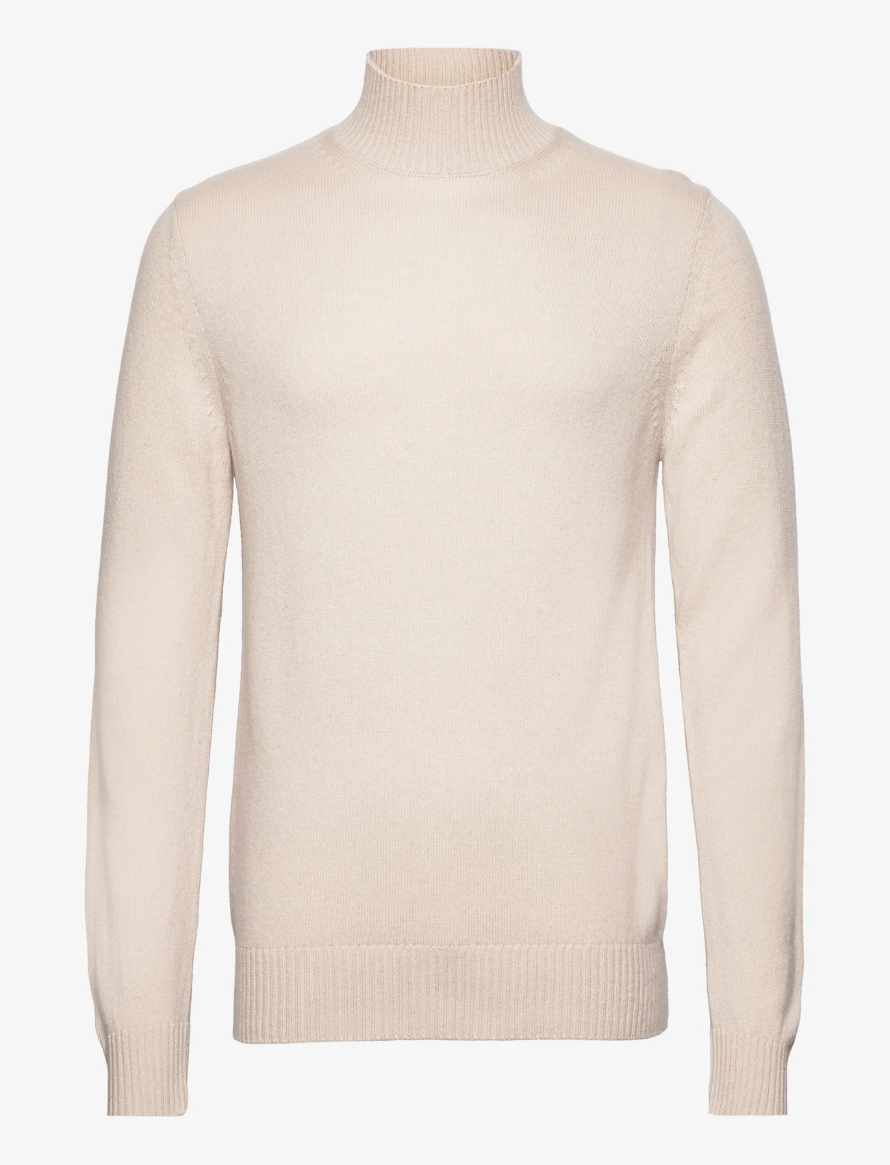 Selected Homme - SLHNEWCOBAN LS KNIT HIGH NECK W - golfy - oatmeal - 0