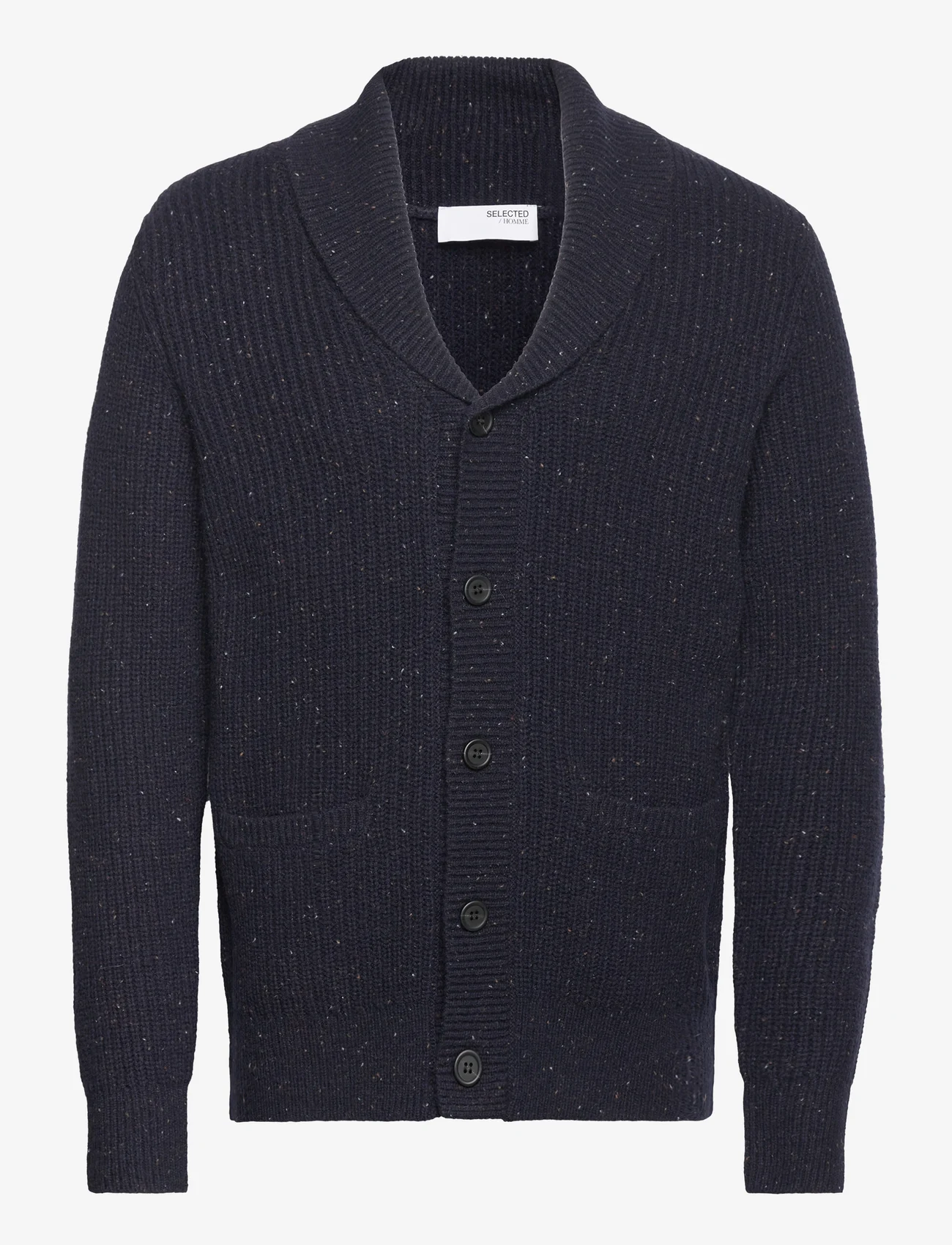 Selected Homme - SLHLAND LS KNIT SHAWL NECK - cardigans - sky captain - 0
