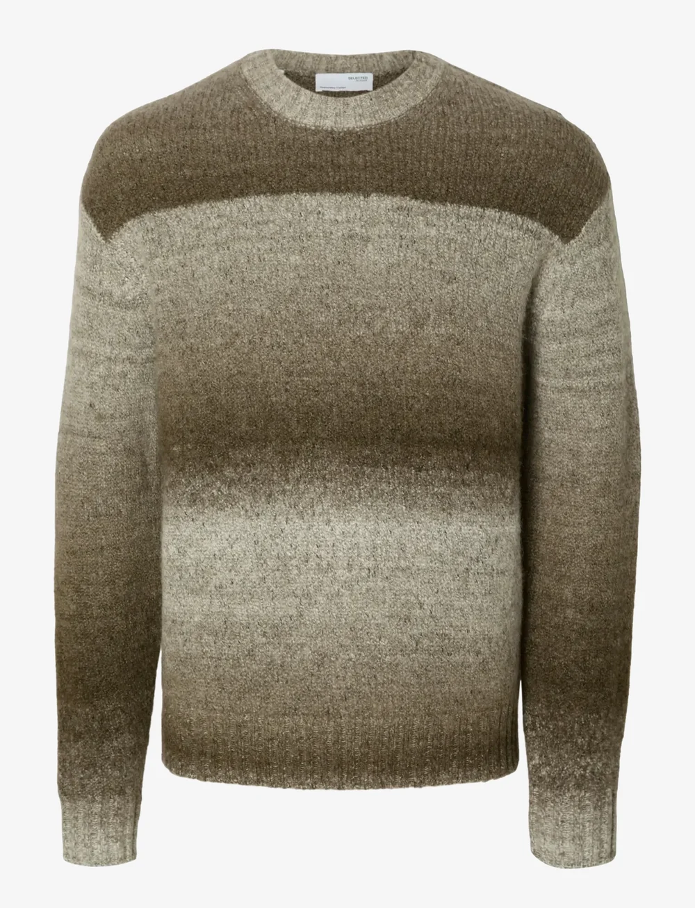 Selected - SLHGAARD RELAXED LS KNIT CREW NECK - round necks - chinchilla - 1