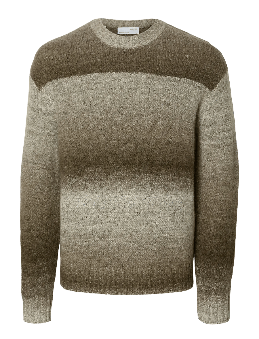 Selected - SLHGAARD RELAXED LS KNIT CREW NECK - rund hals - chinchilla - 1