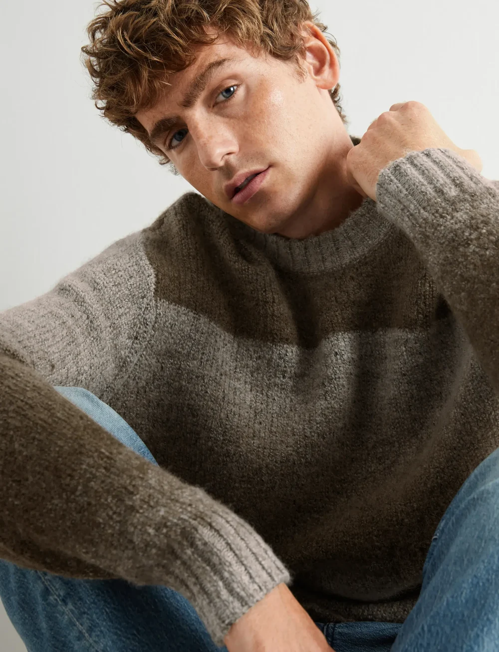 Selected - SLHGAARD RELAXED LS KNIT CREW NECK - round necks - chinchilla - 4
