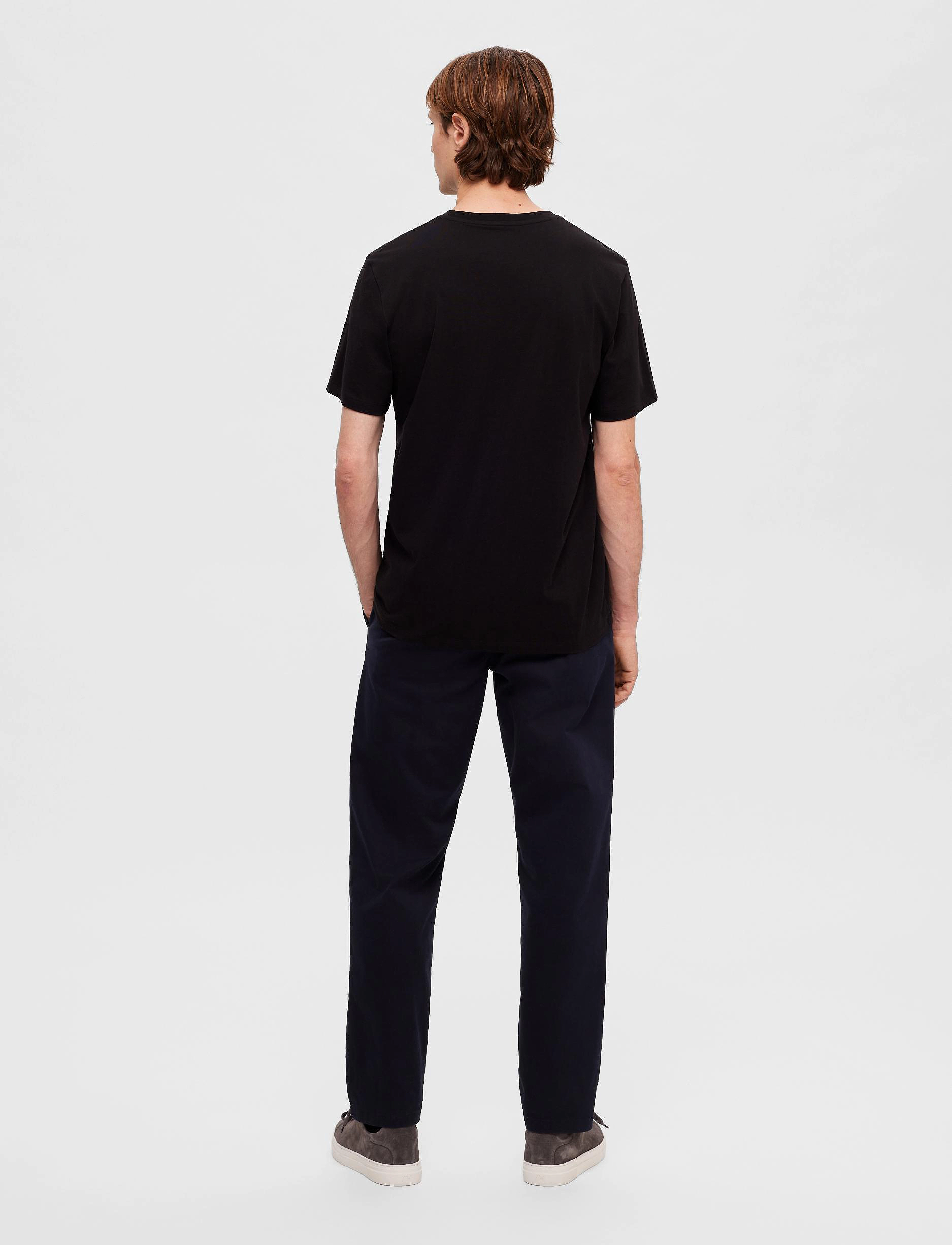 Selected - SLHASPEN PRINT SS O-NECK TEE NOOS - black - 3