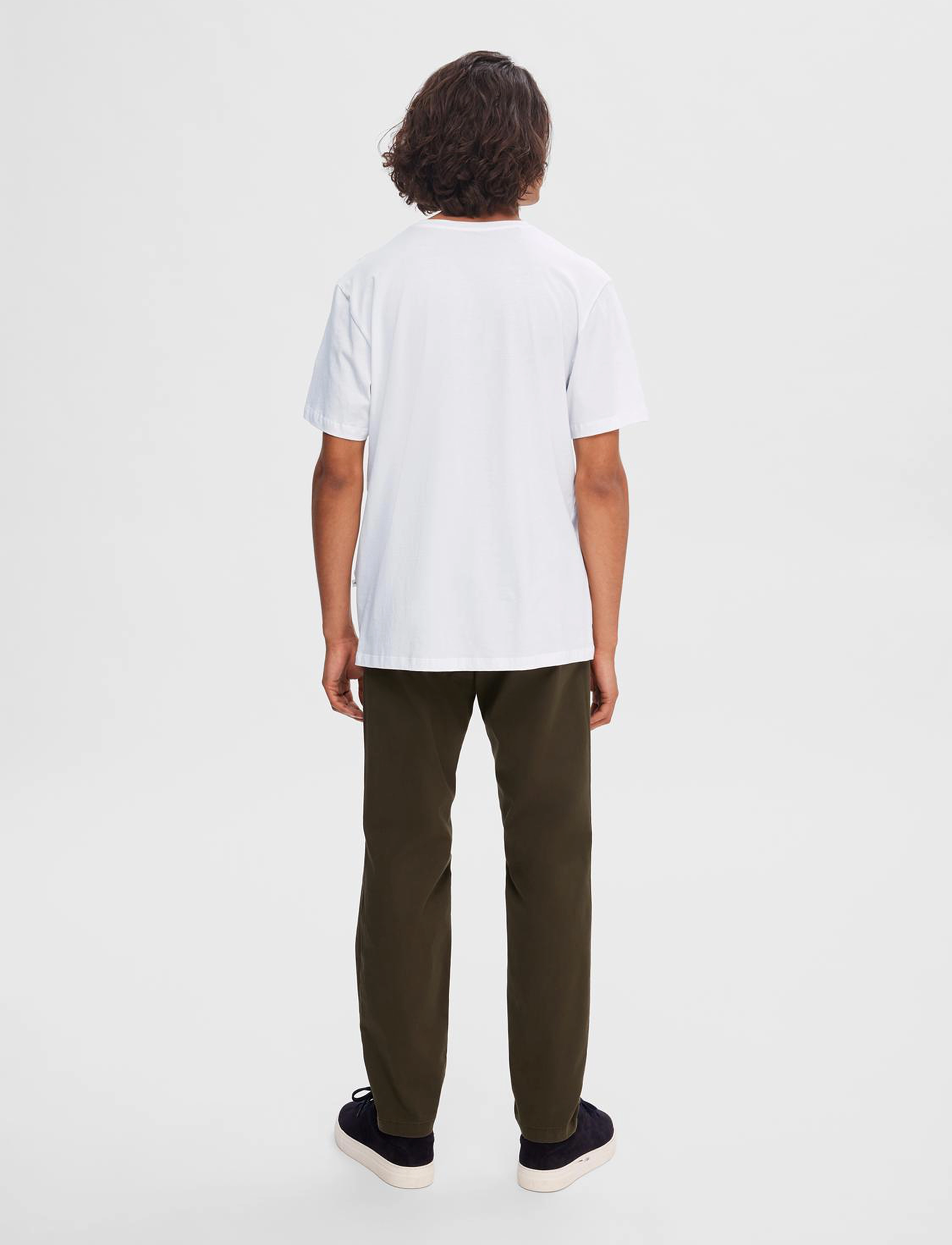 Selected - SLHASPEN PRINT SS O-NECK TEE NOOS - bright white - 2