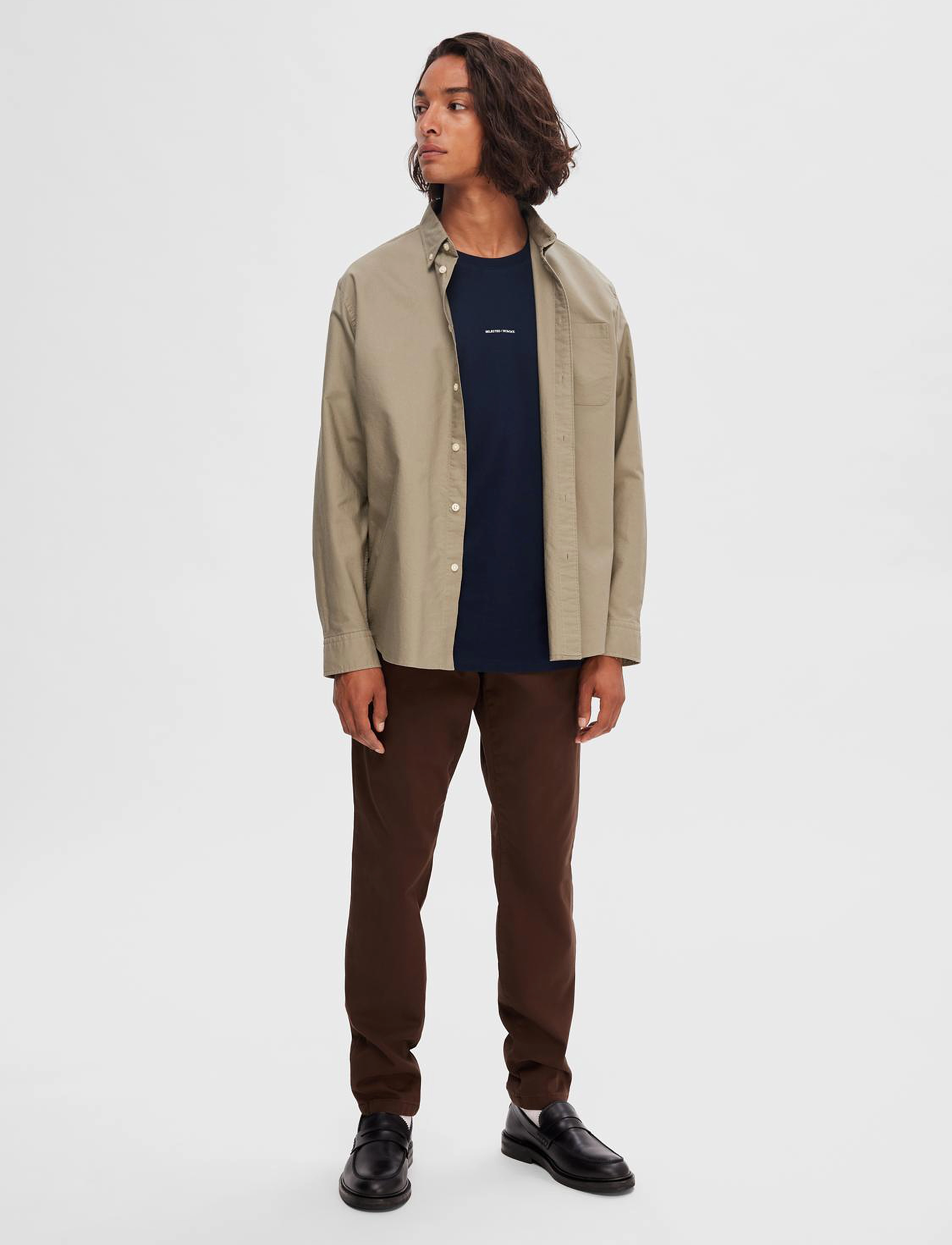 Selected - SLHASPEN PRINT SS O-NECK TEE NOOS - navy blazer - 5