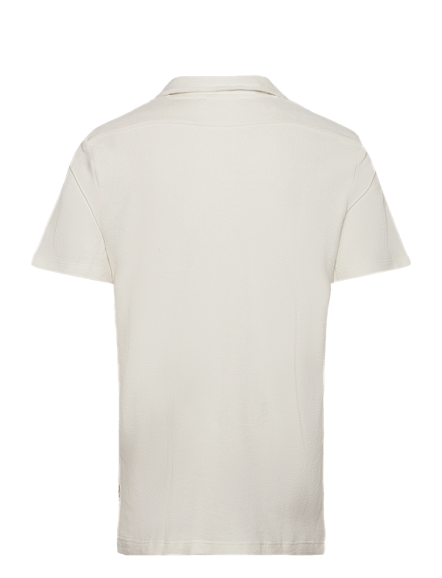Selected - SLHRELAX-TERRY SS RESORT POLO EX - kurzärmelig - egret - 1