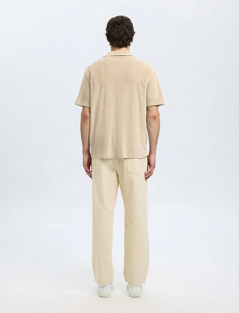 Selected - SLHRELAX-TERRY SS RESORT POLO EX - kortärmade pikéer - pure cashmere - 2