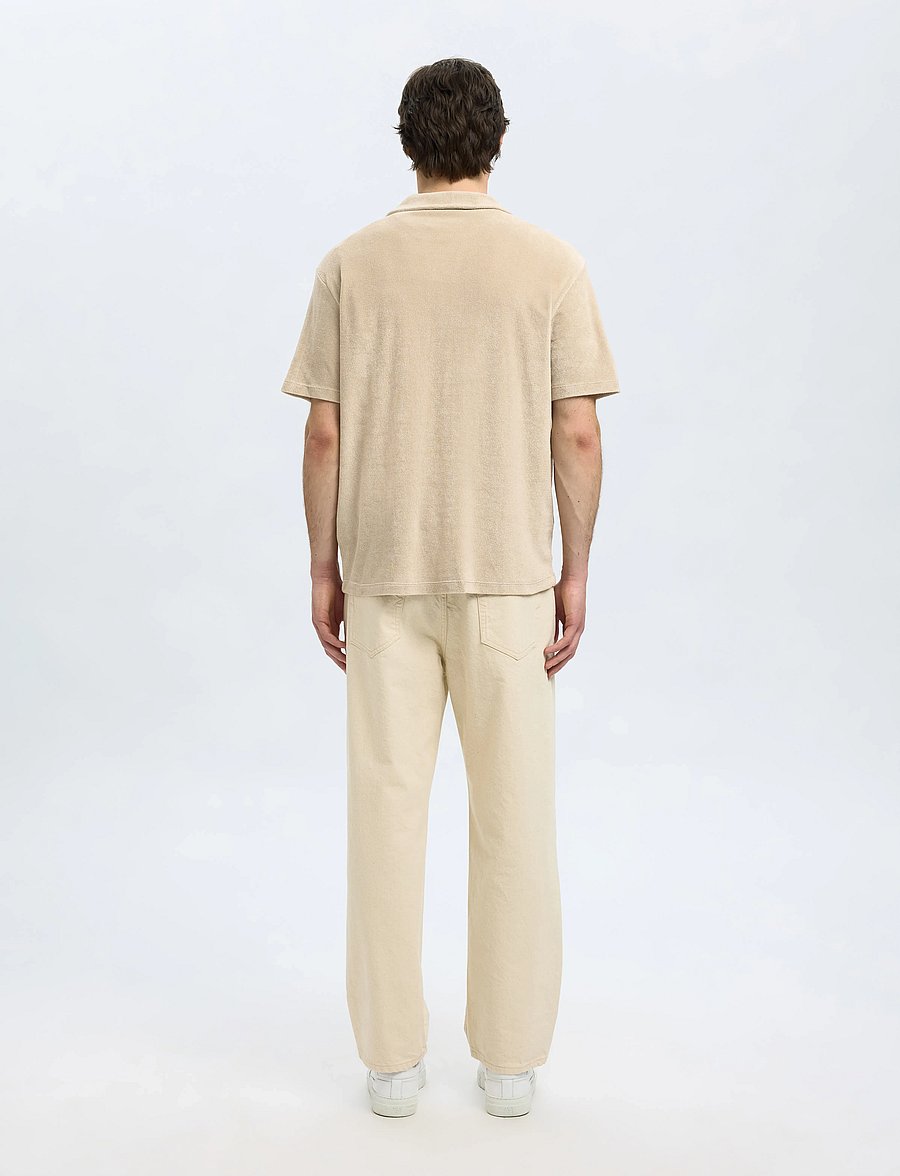 Selected - SLHRELAX-TERRY SS RESORT POLO EX - kurzärmelig - pure cashmere - 2