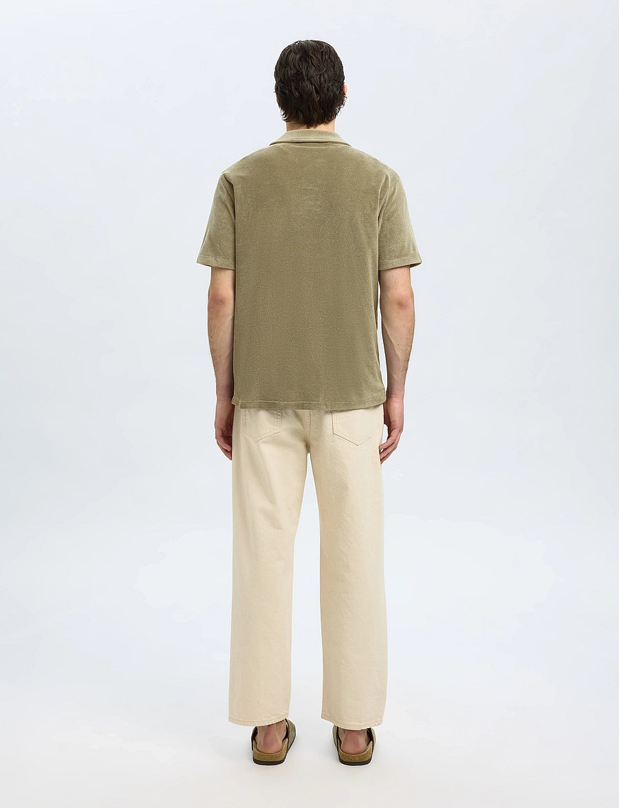 Selected - SLHRELAX-TERRY SS RESORT POLO EX - kurzärmelig - vetiver - 2