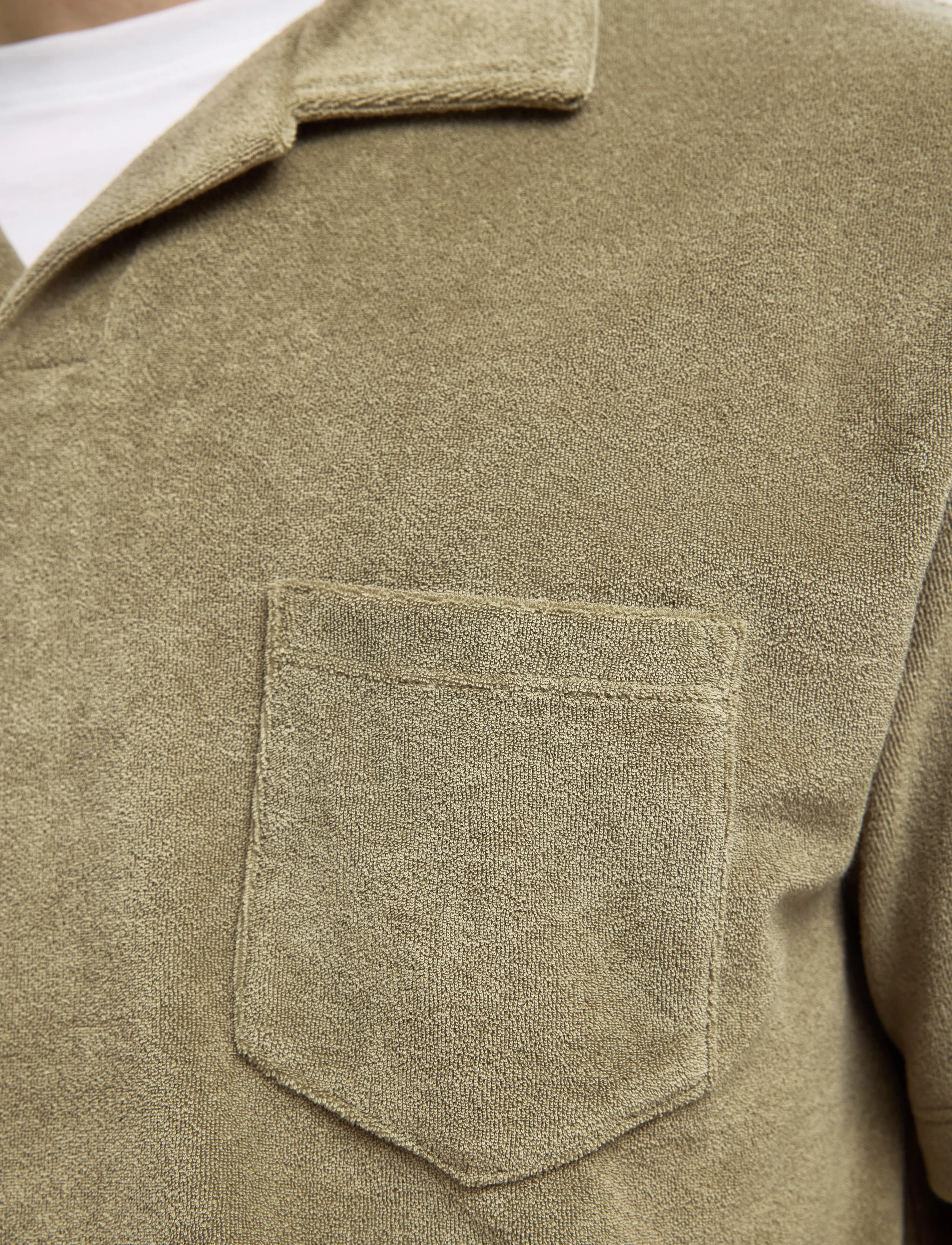 Selected - SLHRELAX-TERRY SS RESORT POLO EX - kurzärmelig - vetiver - 4