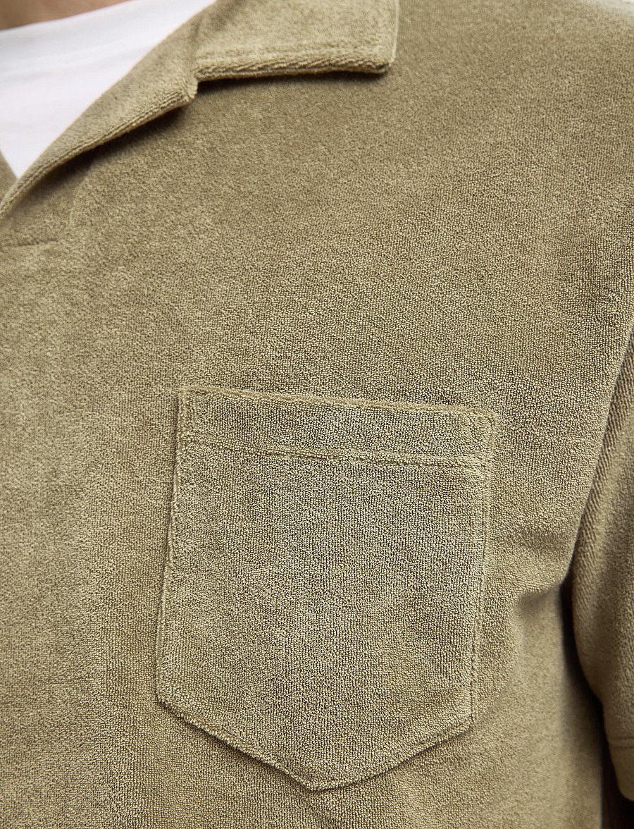 Selected - SLHRELAX-TERRY SS RESORT POLO EX - kurzärmelig - vetiver - 4