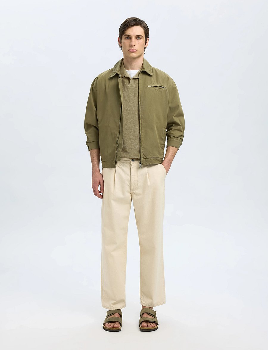 Selected - SLHRELAX-TERRY SS RESORT POLO EX - kurzärmelig - vetiver - 5