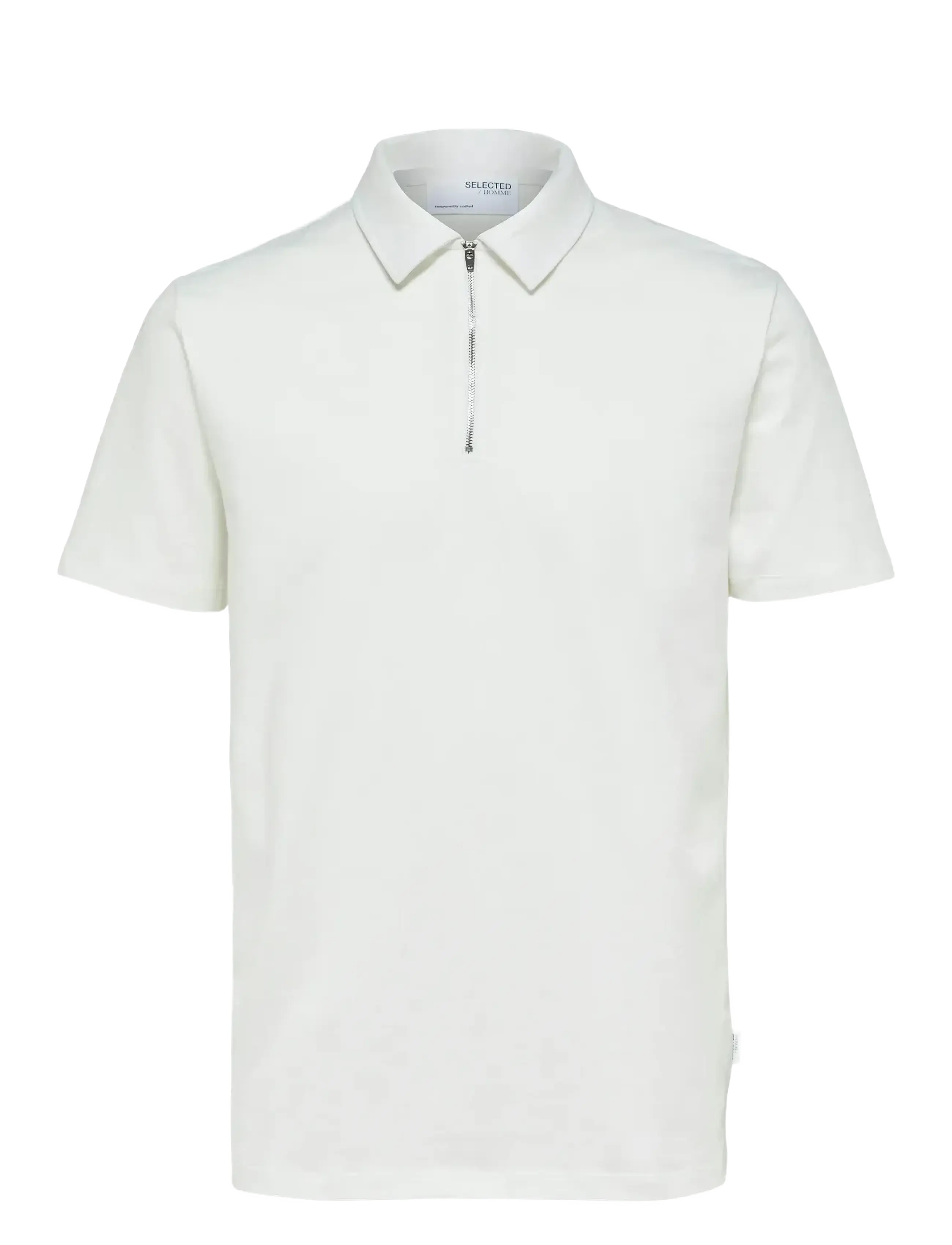 SELECTED Slhrelax-Terry Ss Zip Polo Ex Weiß - XL - Herren