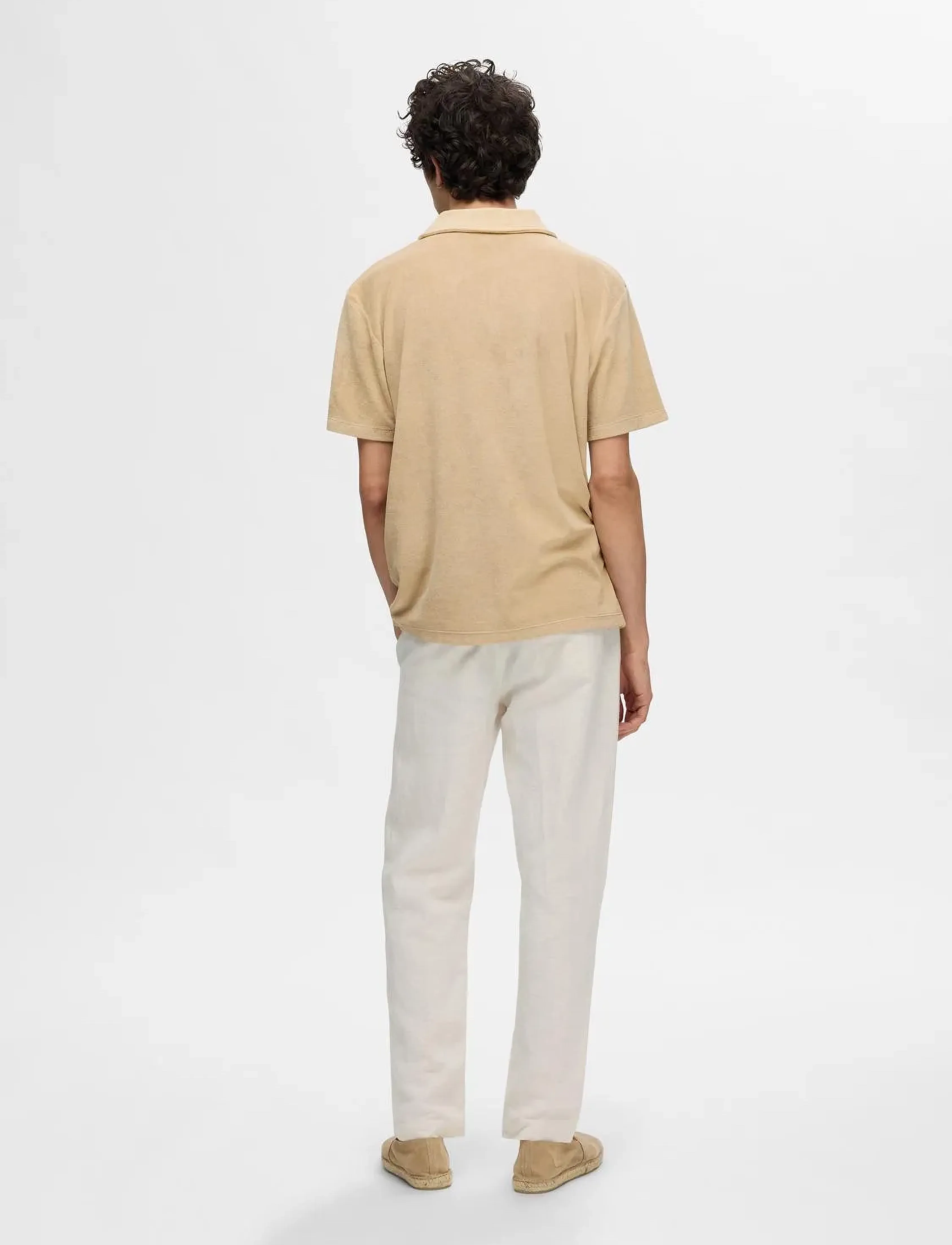 Selected - SLHRELAX-TERRY SS ZIP POLO EX - kurzärmelig - pure cashmere - 2