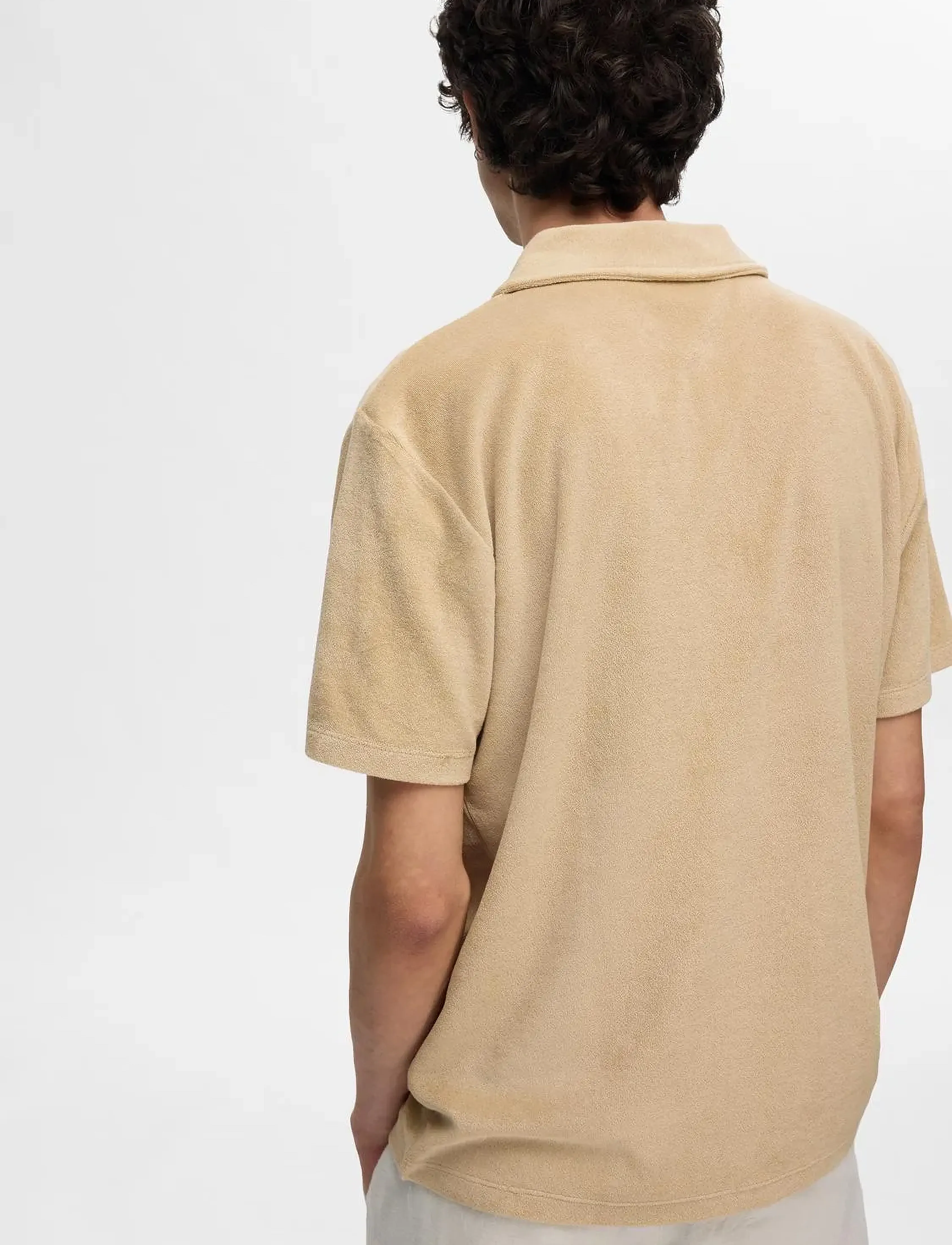 Selected - SLHRELAX-TERRY SS ZIP POLO EX - kurzärmelig - pure cashmere - 5