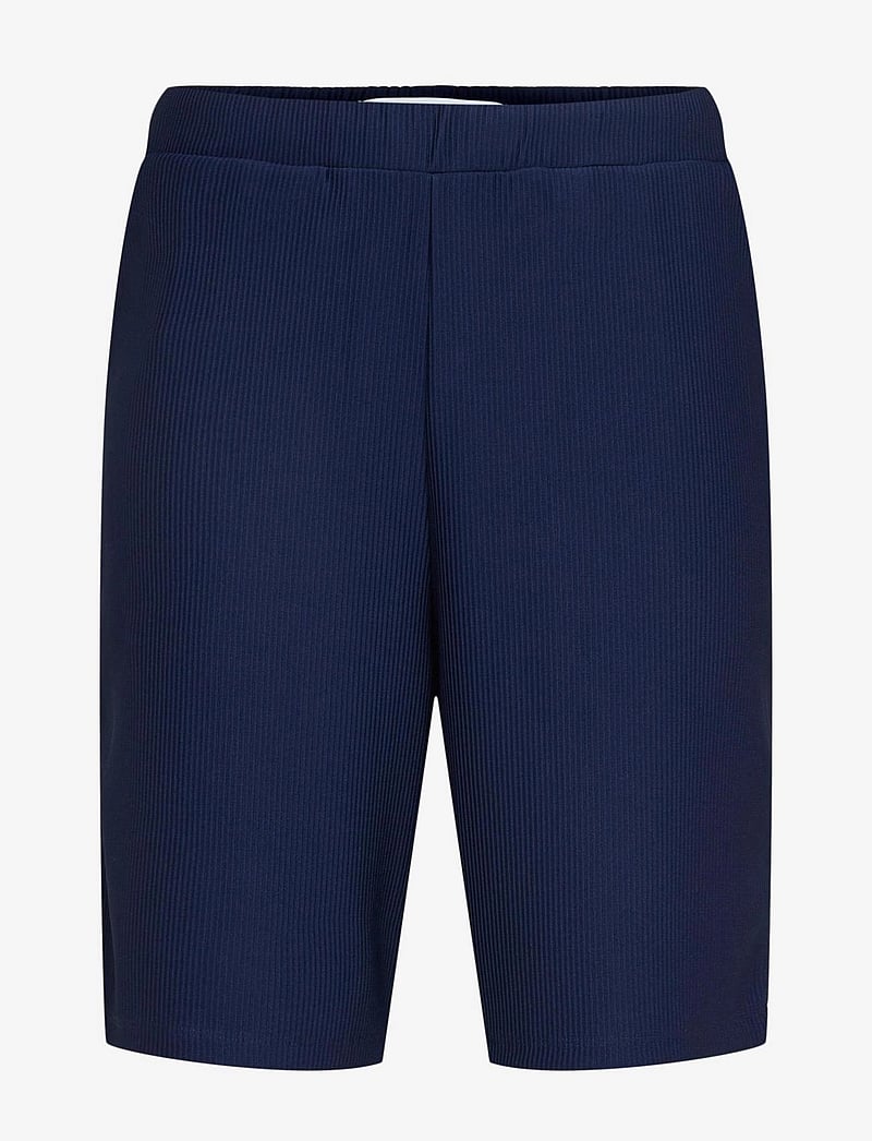 Selected - SLHLOOSE-PLISSE SHORTS EX - chinos shorts - black iris - 1