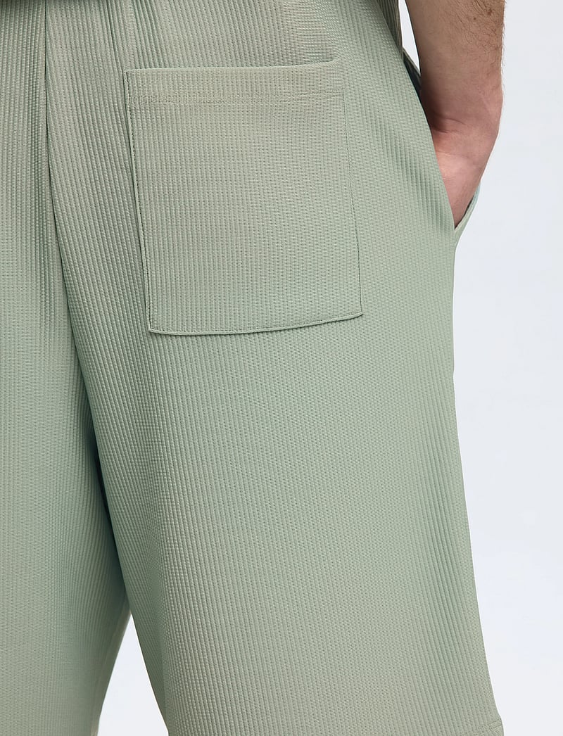 Selected - SLHLOOSE-PLISSE SHORTS EX - chinos shorts - iceberg green - 4