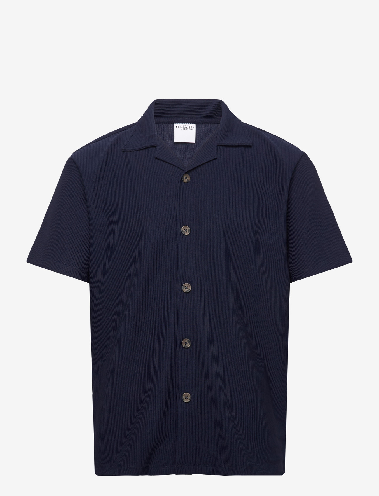 Selected SLHLOOSE-PLISSE RESORT SS SHIRT EX - Koszule - BLACK IRIS / navy