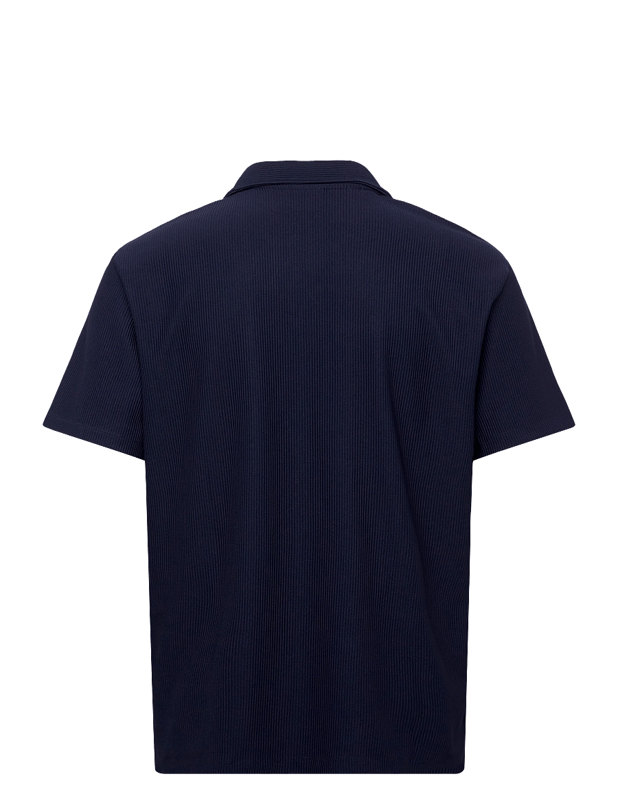 Selected - SLHLOOSE-PLISSE RESORT SS SHIRT EX - kurzarmhemden - black iris - 2