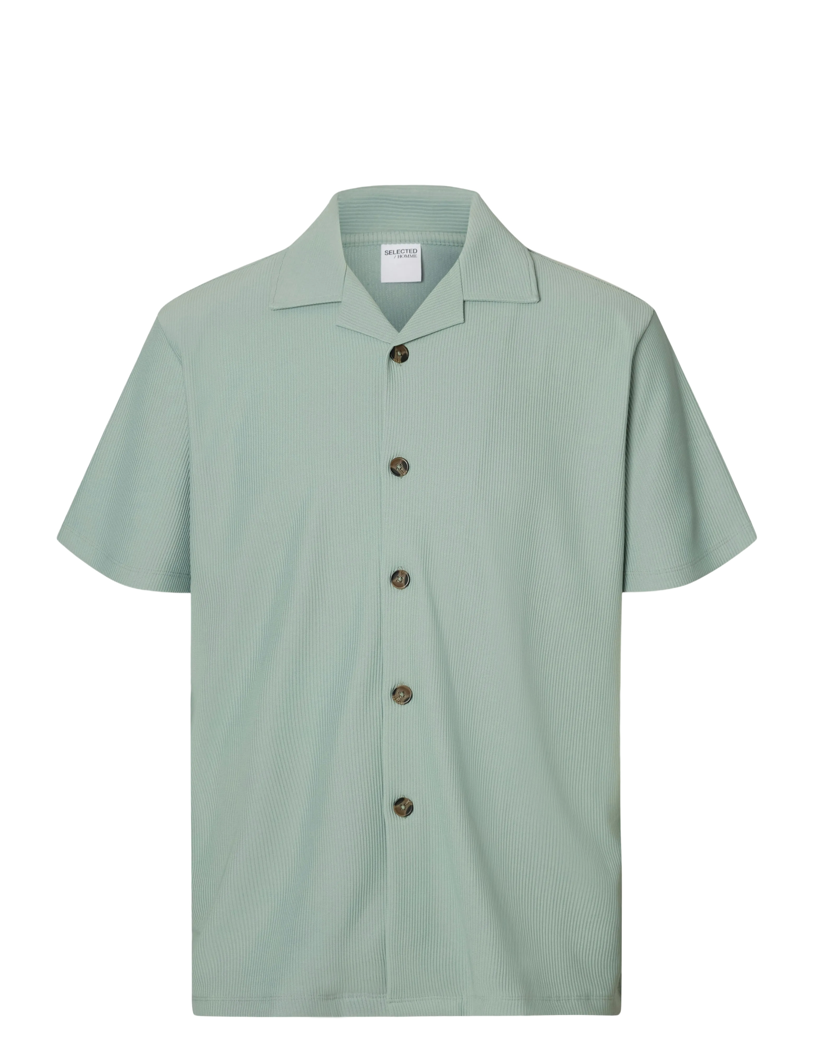 Selected SLHLOOSE-PLISSE RESORT SS SHIRT EX - Selected - ICEBERG GREEN / green