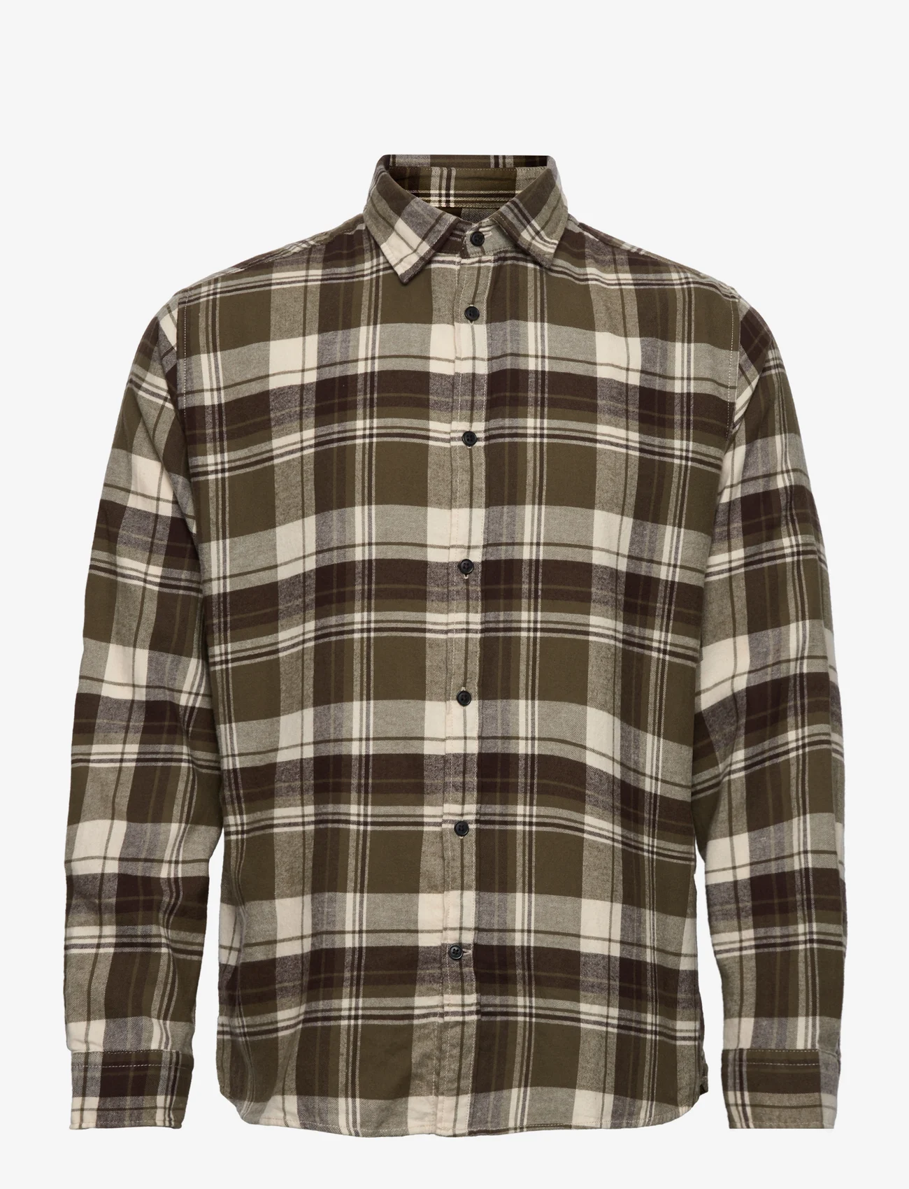 Selected Homme - SLHREGOWEN-FLANNEL SHIRT LS CHECK - checkered shirts - burnt olive - 0