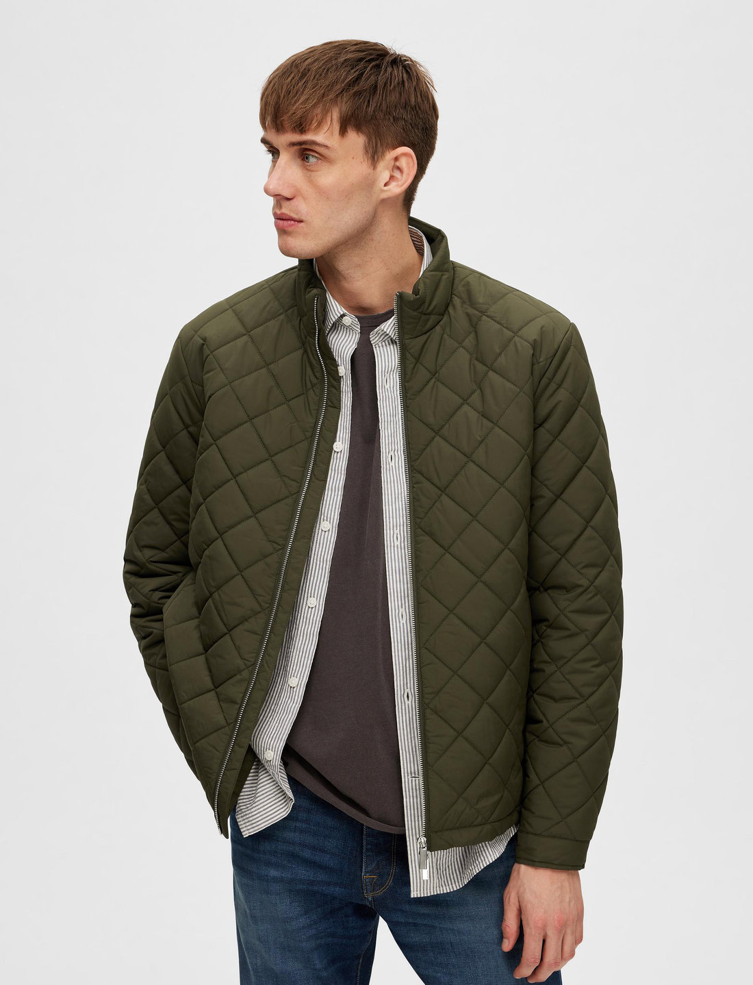Selected homme quilted jacket best sale