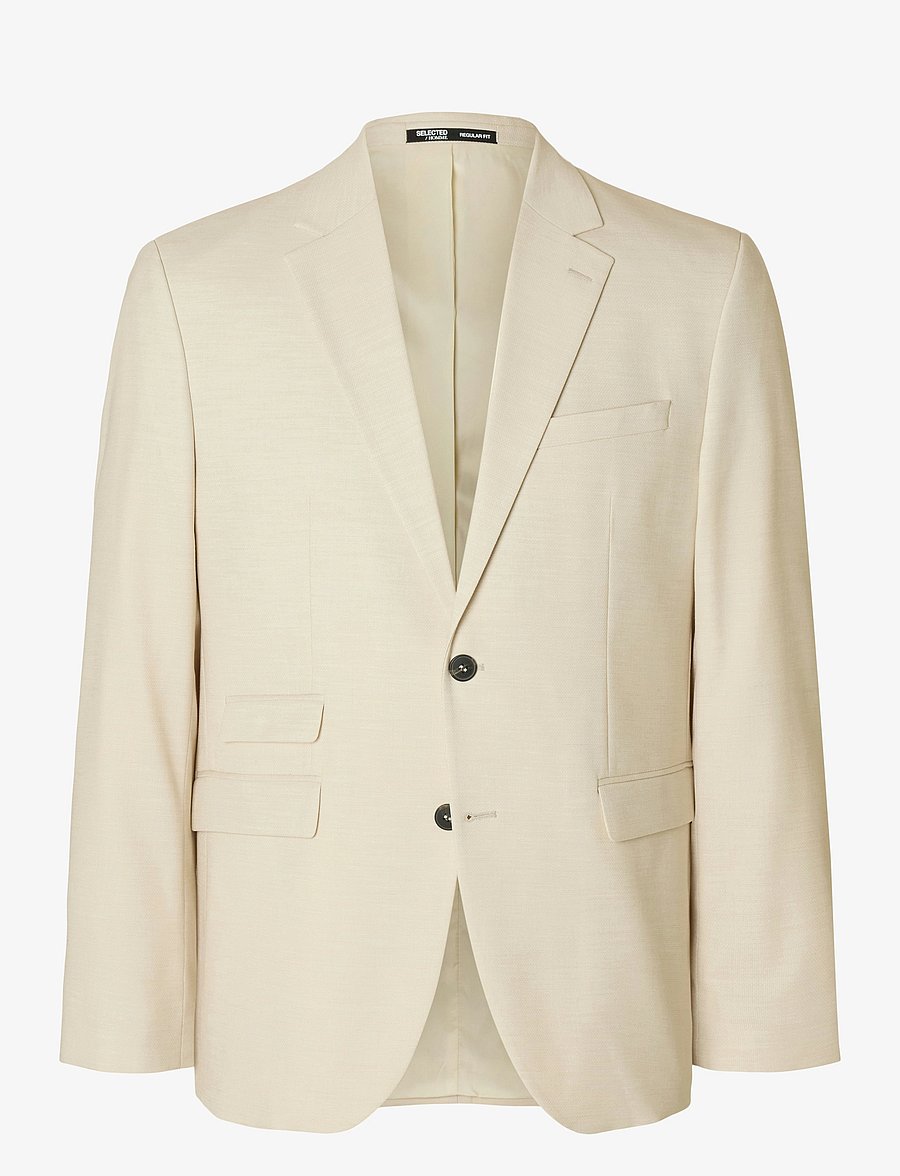 Selected - SLHSLIM-NEIL BLZ B - blazers met enkele rij knopen - egret - 1