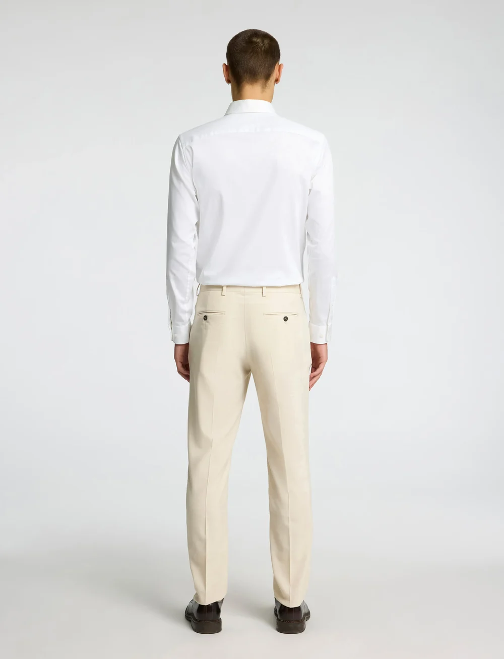 Selected - SLHSLIM-NEIL TRS B - habitbukser - egret - 2