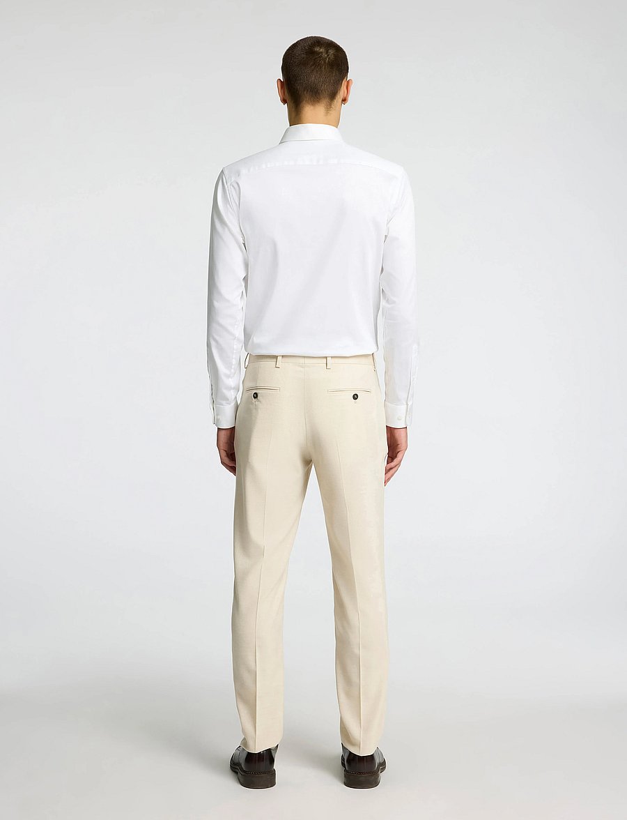 Selected - SLHSLIM-NEIL TRS B - egret - 2