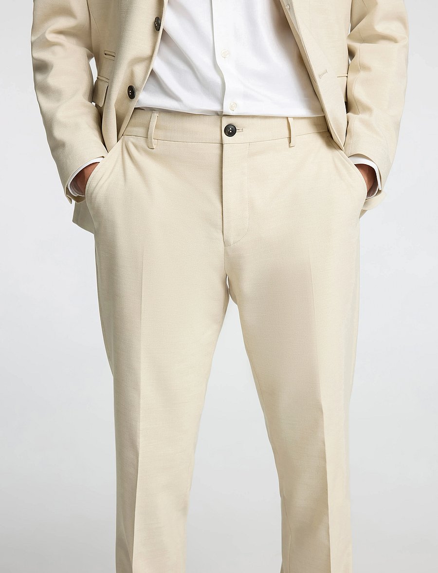 Selected - SLHSLIM-NEIL TRS B - egret - 4