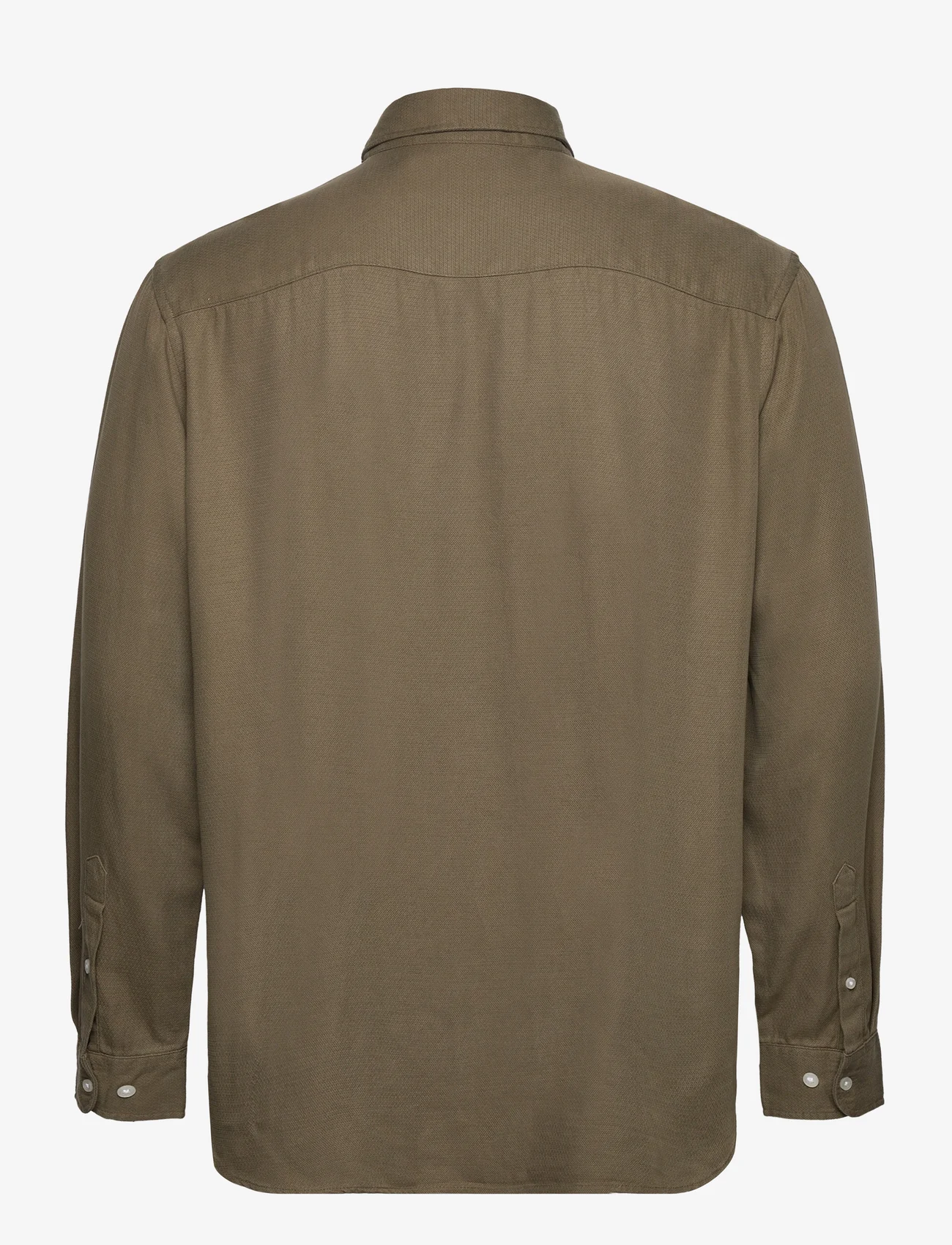 Selected Homme - SLHREGOWEN-JOBO TENCEL SHIRT LS - casual overhemden - burnt olive - 1