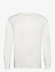 Selected Homme - SLHGREG SLUB LS O-NECK TEE - långärmade t-shirts - egret - 0