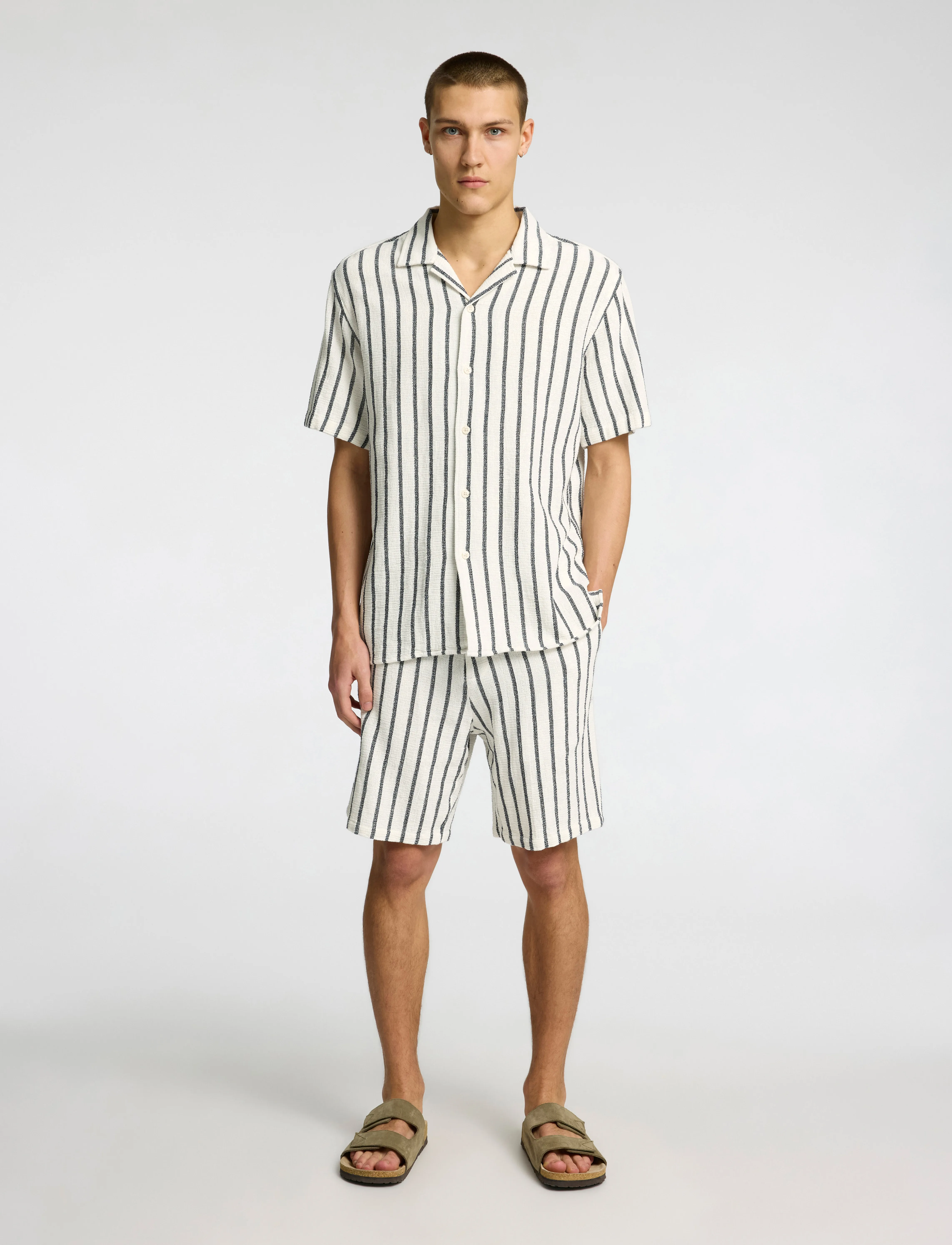 Selected Slhregsal Shorts, L, Multi/patterned, Shorts > Afslappet, Herre