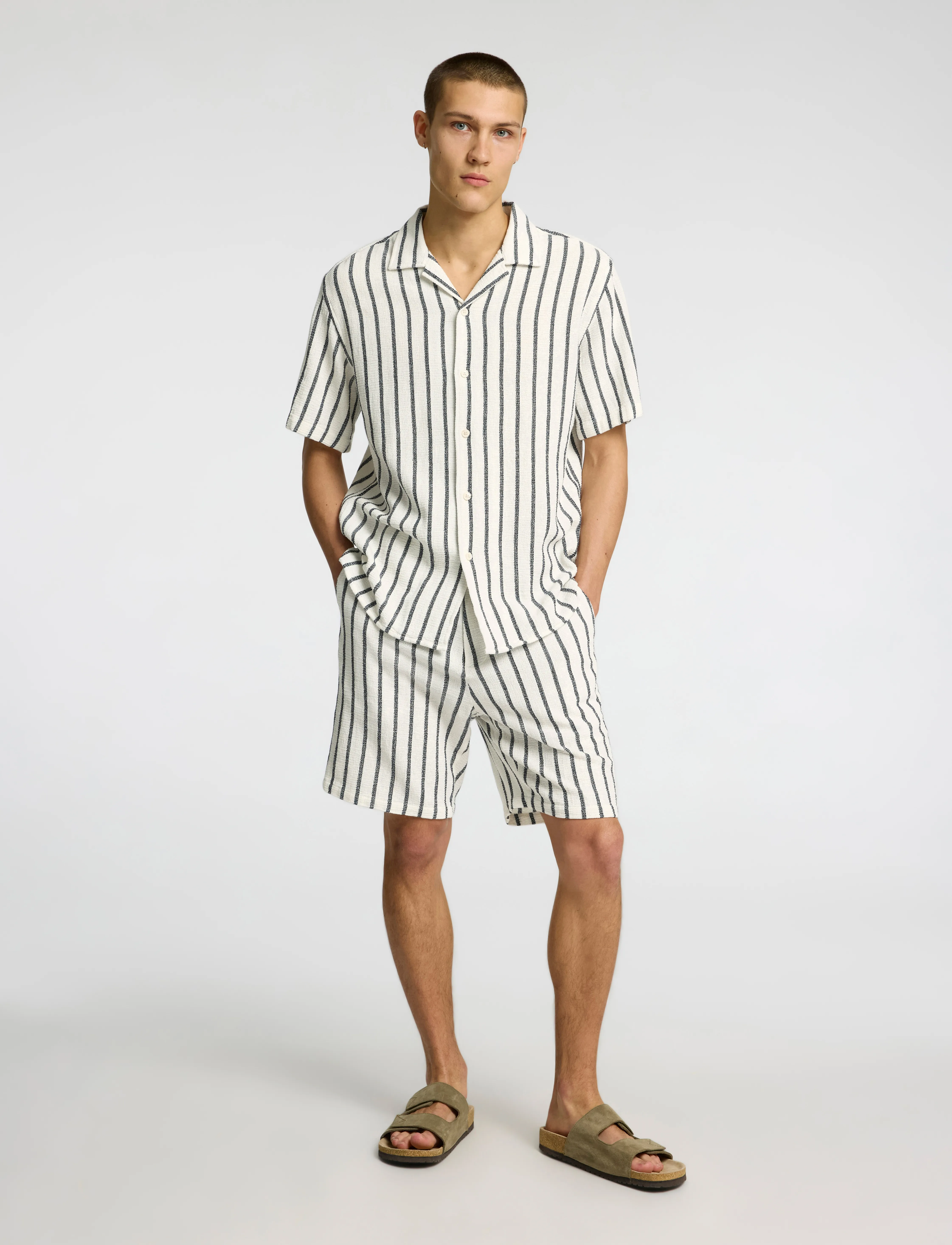 Selected - SLHREGSAL SHORTS - casual shorts - egret - 3